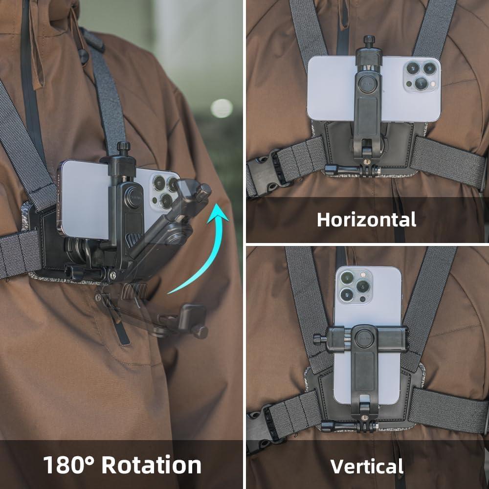 Arnés de Pecho Ajustable SOH M14 para Teléfono y Cámaras