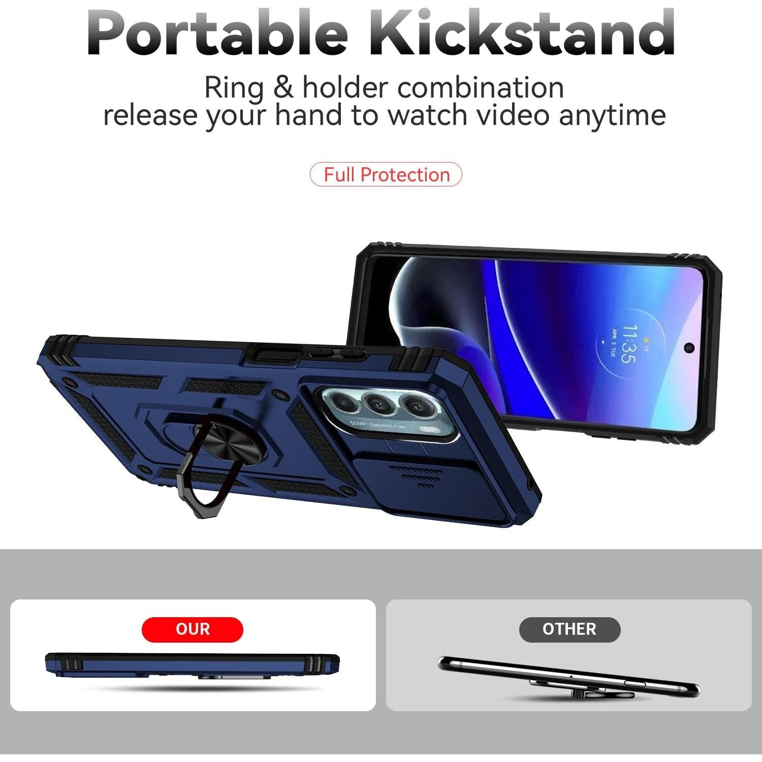 Funda Asuwish para Motorola Moto G Stylus 5G 2022 Azul