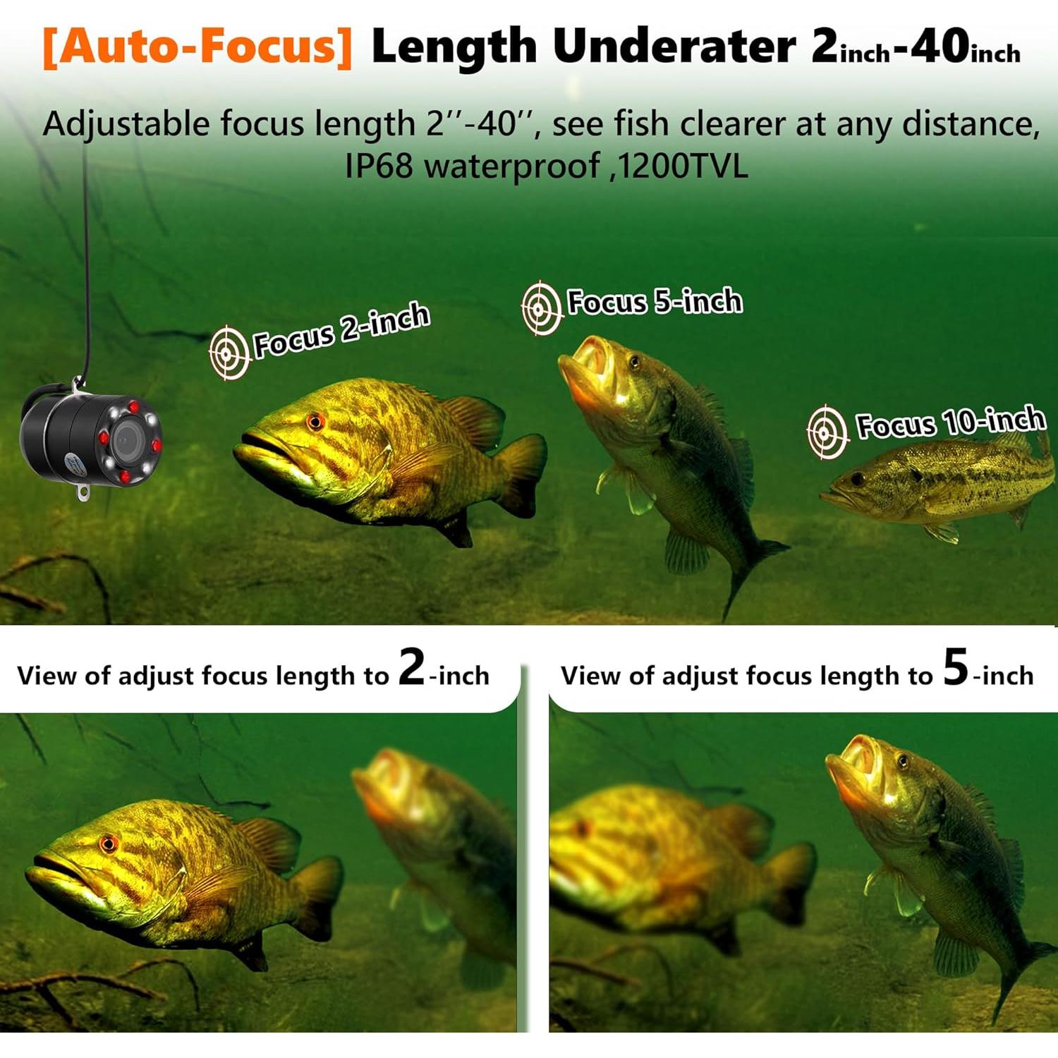 Cámara de Pesca Submarina FishPRO 7" Autofoco 1200TVL 15m