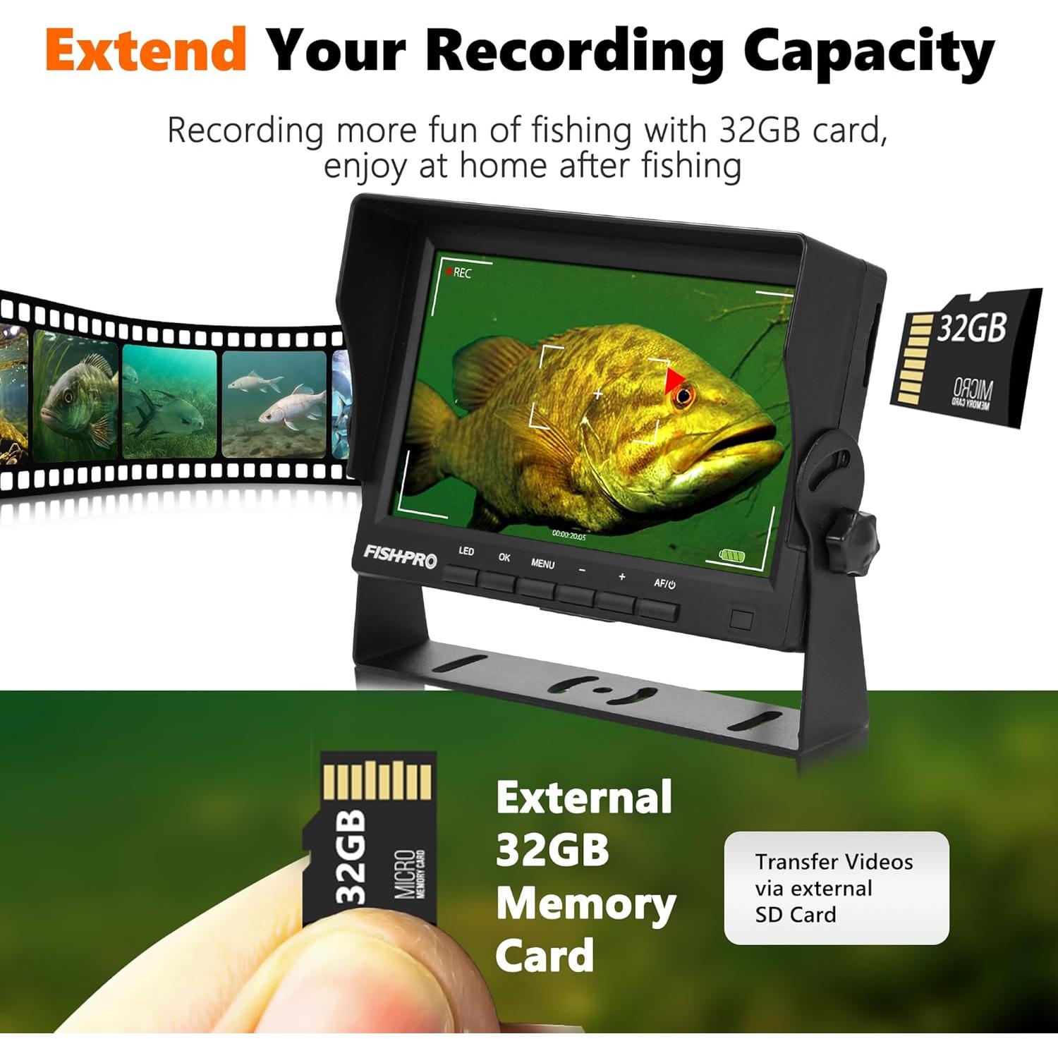 Cámara de Pesca Submarina FishPRO 7" Autofoco 1200TVL 15m