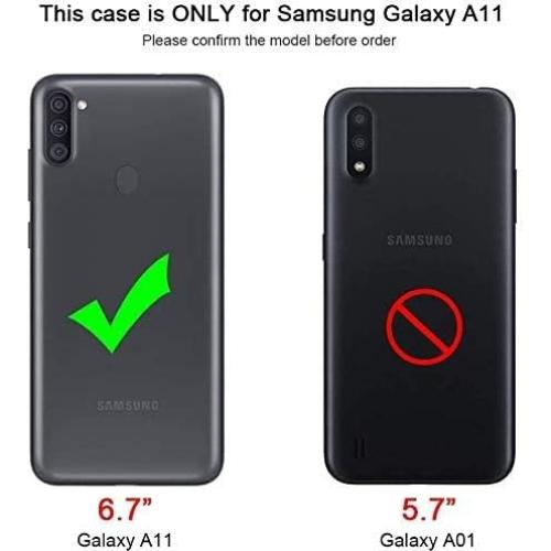 Funda Asuwish para Samsung Galaxy A11/M11 con Protector de Pantalla y Soporte Magnético Azul Marino