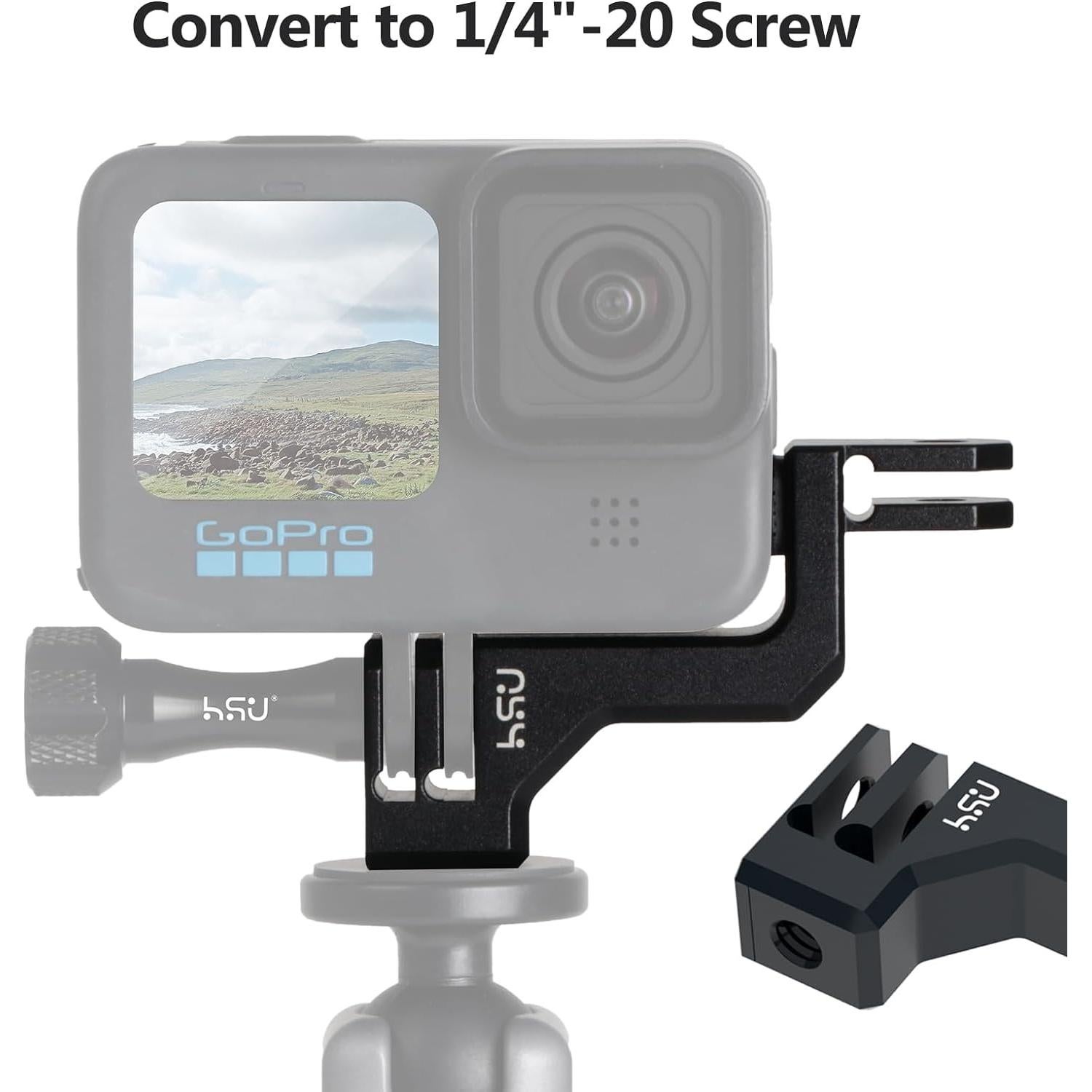 Adaptador Codo Vertical Aluminio HSU para GoPro Hero 9-13