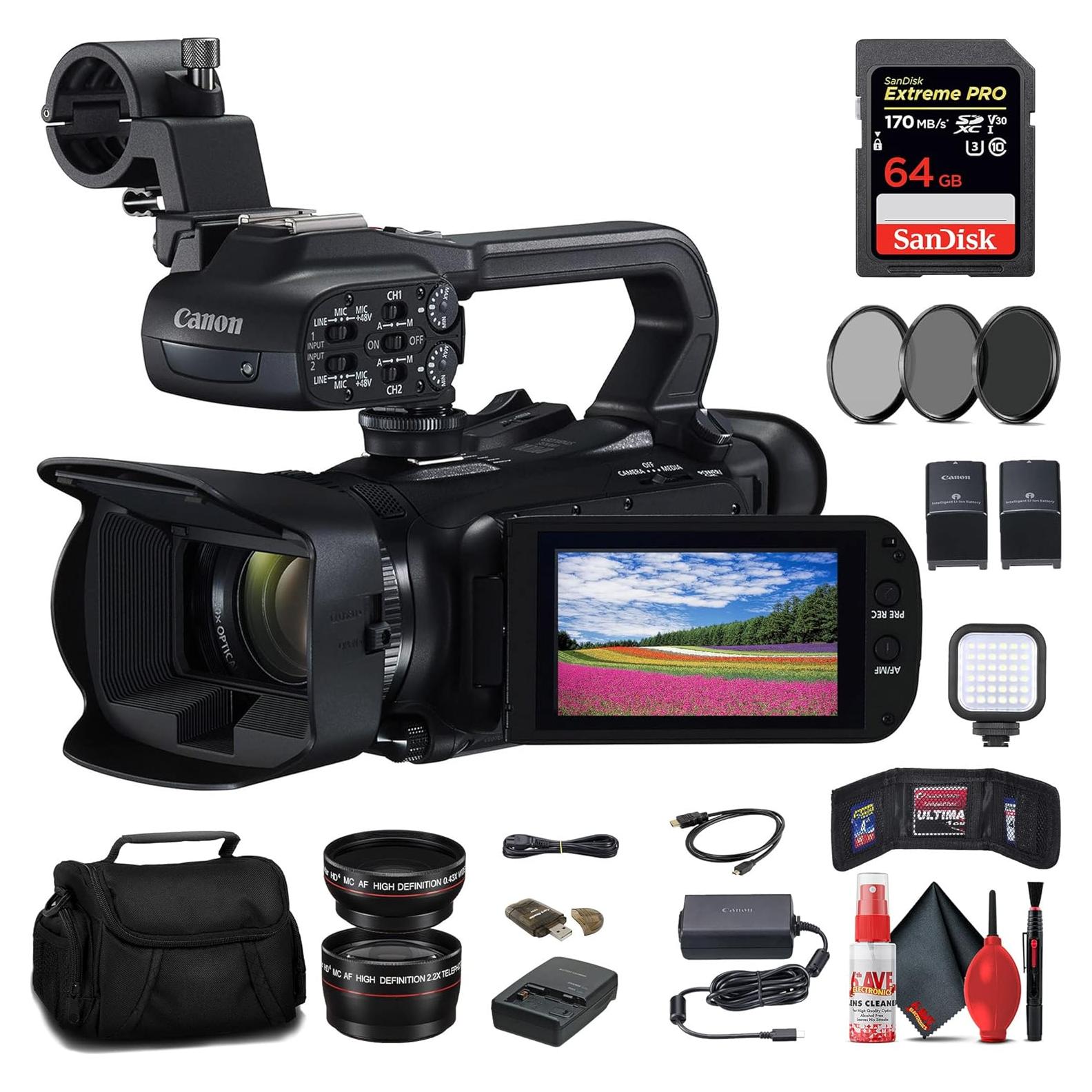 Camcorder Profesional UHD 4K Canon XA65 + Accesorios Completo