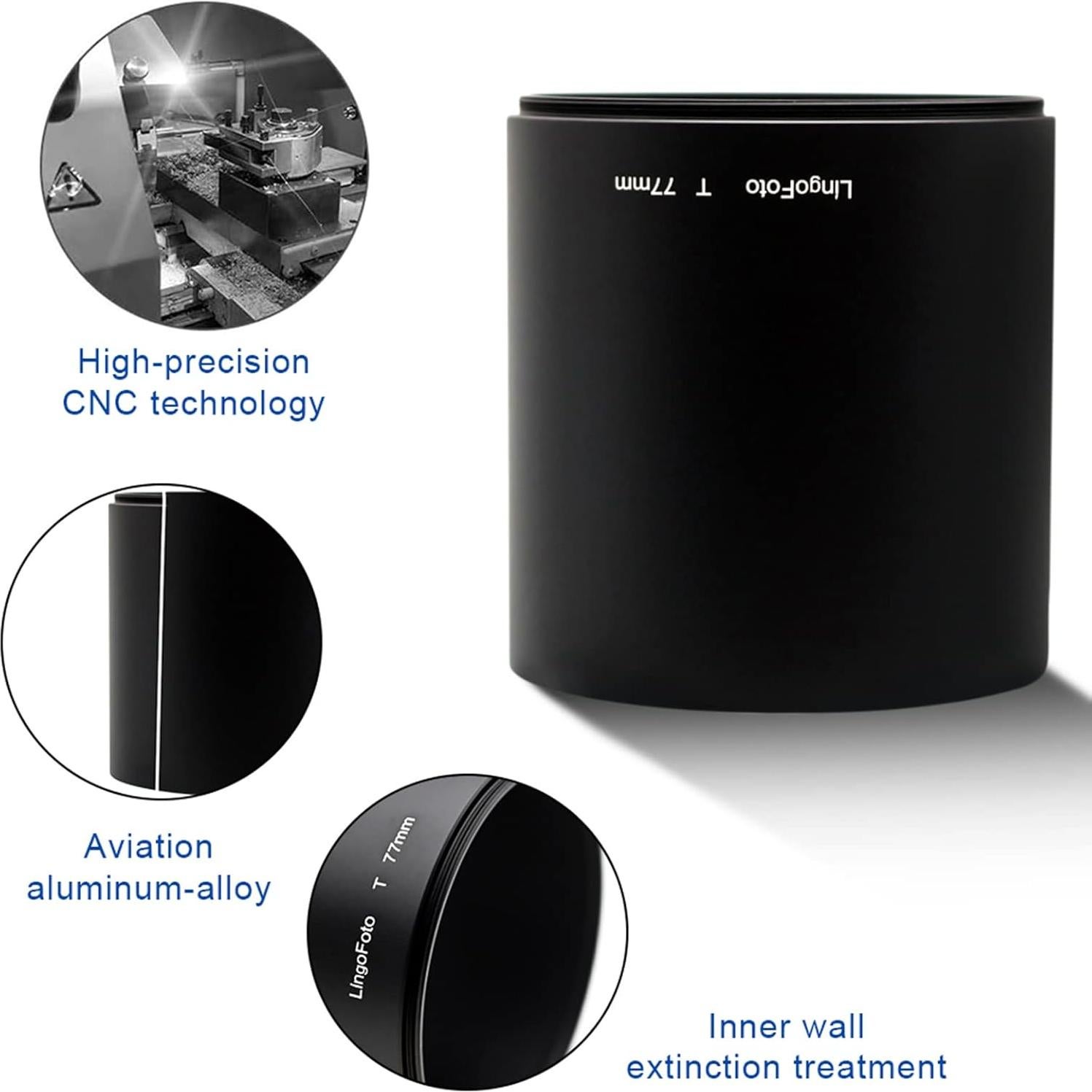 Tapa de lente de metal LINGO 77mm para cámara réflex