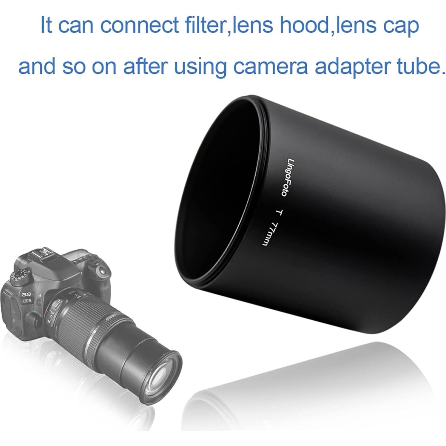 Tapa de lente de metal LINGO 77mm para cámara réflex