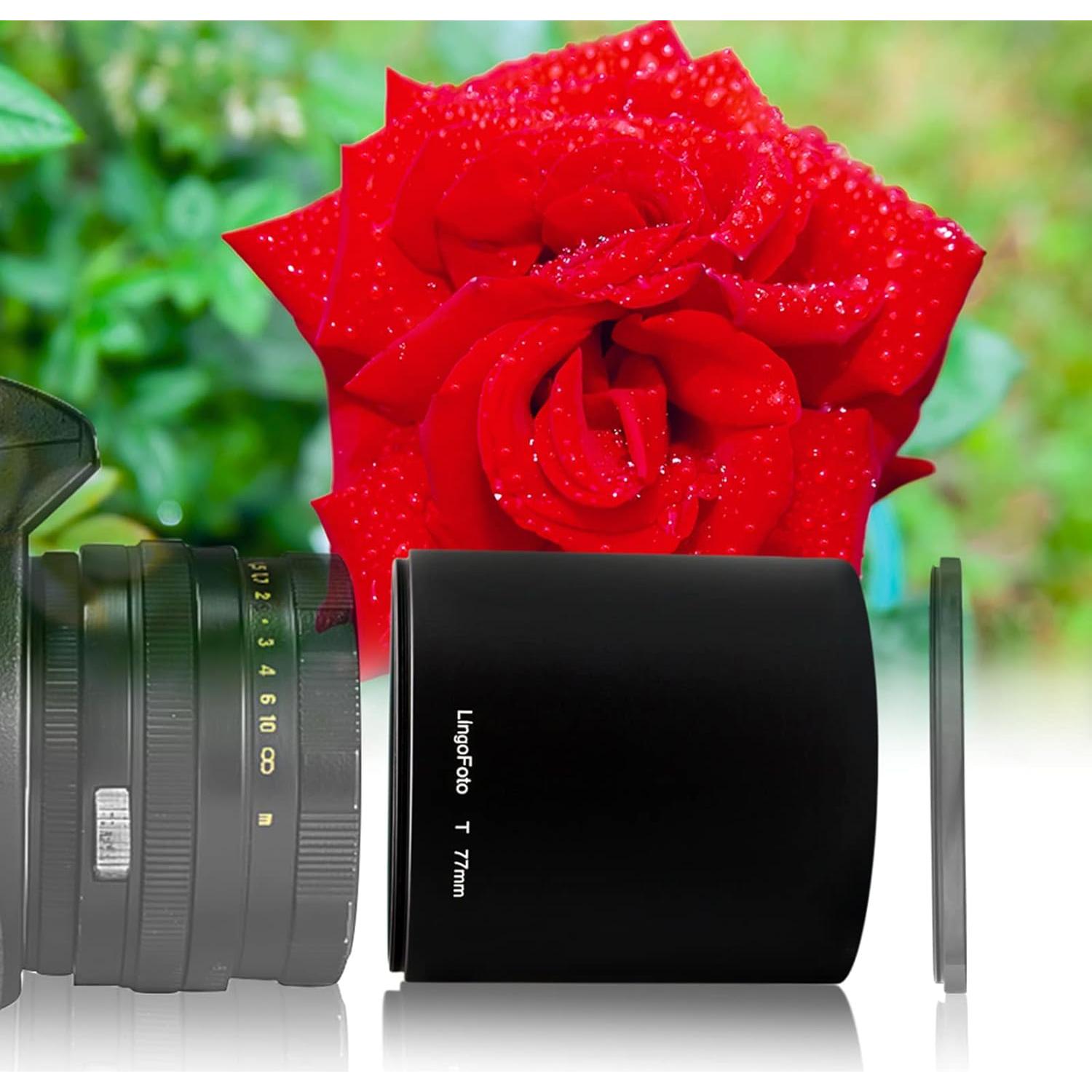 Tapa de lente de metal LINGO 77mm para cámara réflex