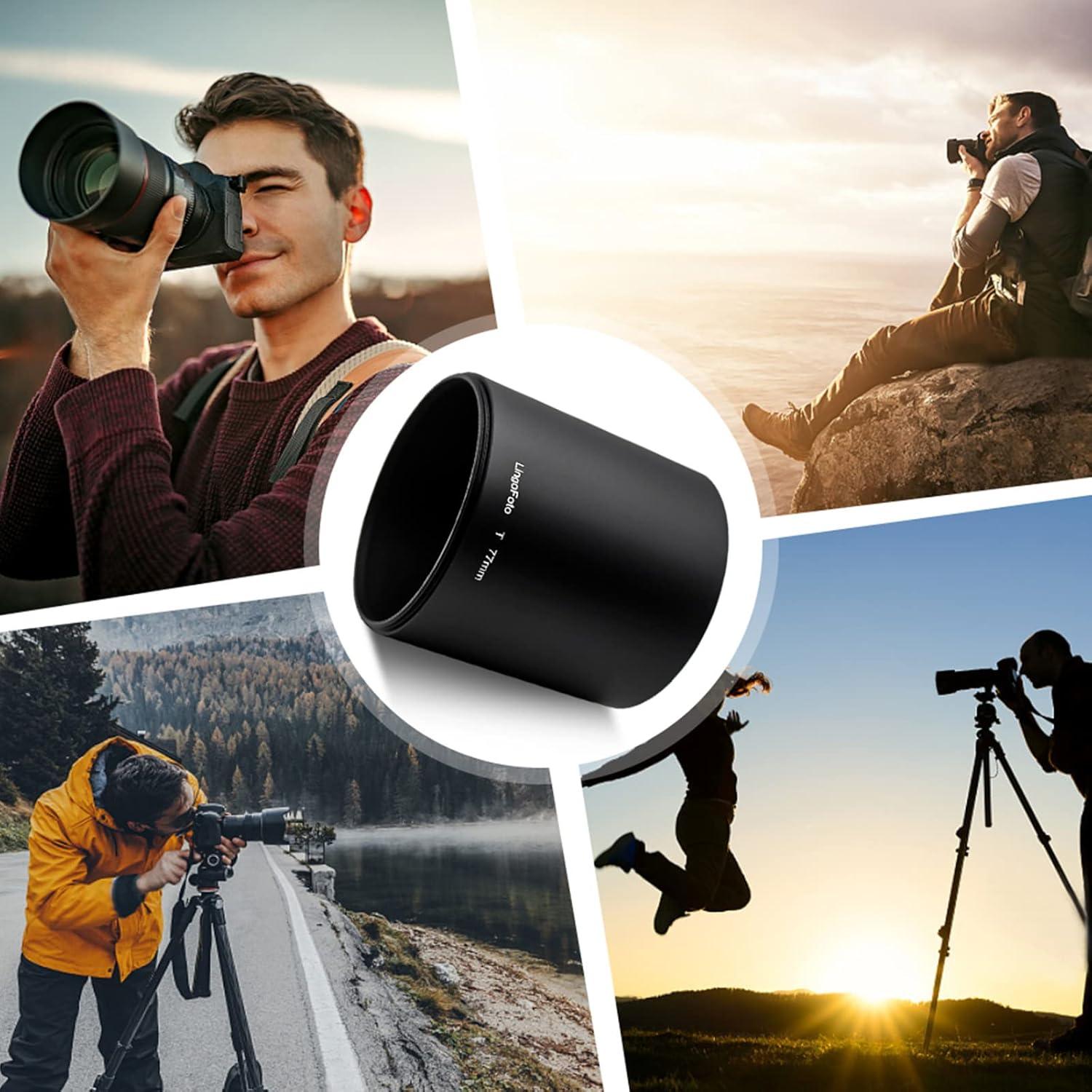 Tapa de lente de metal LINGO 77mm para cámara réflex