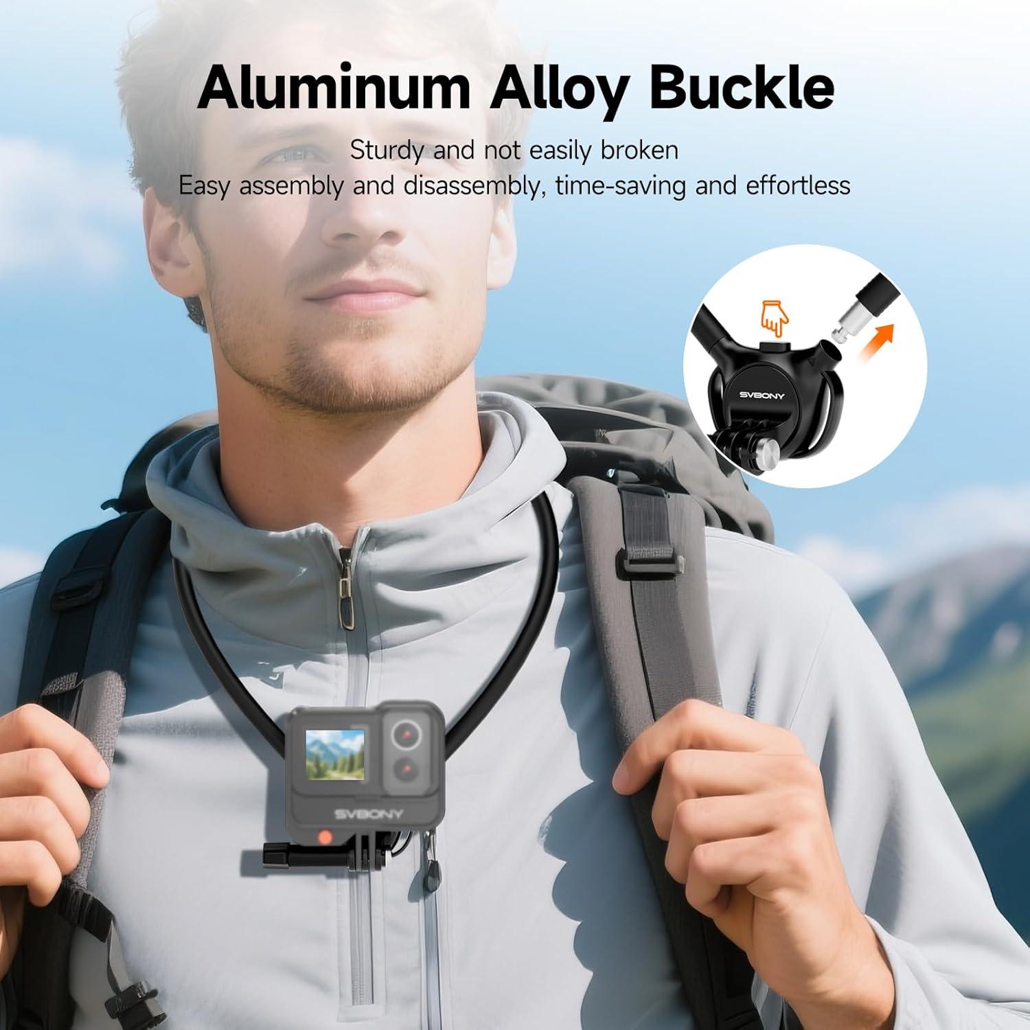 Soporte de Cuello SVBONY 3 en 1 para GoPro e Insta 360