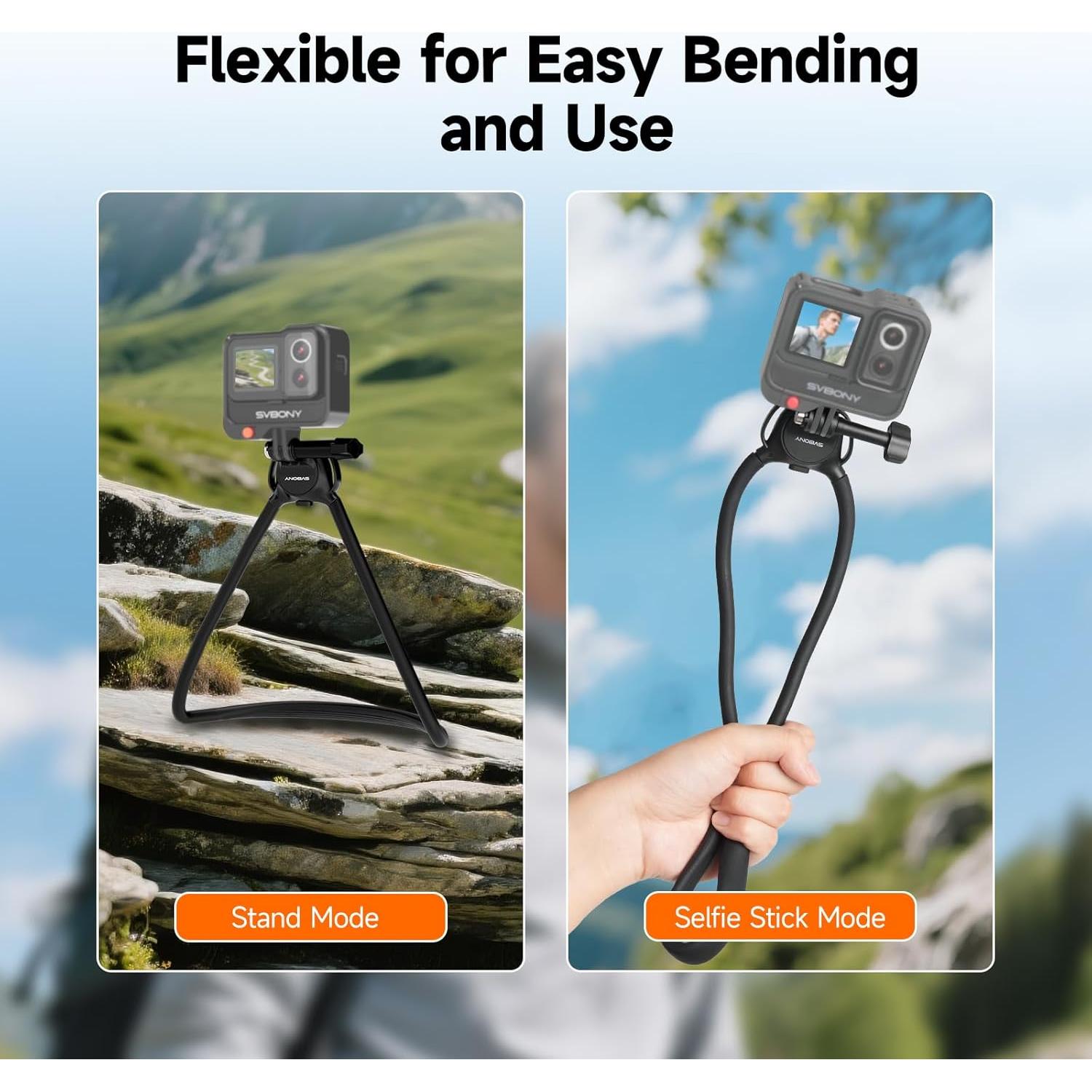 Soporte de Cuello SVBONY 3 en 1 para GoPro e Insta 360