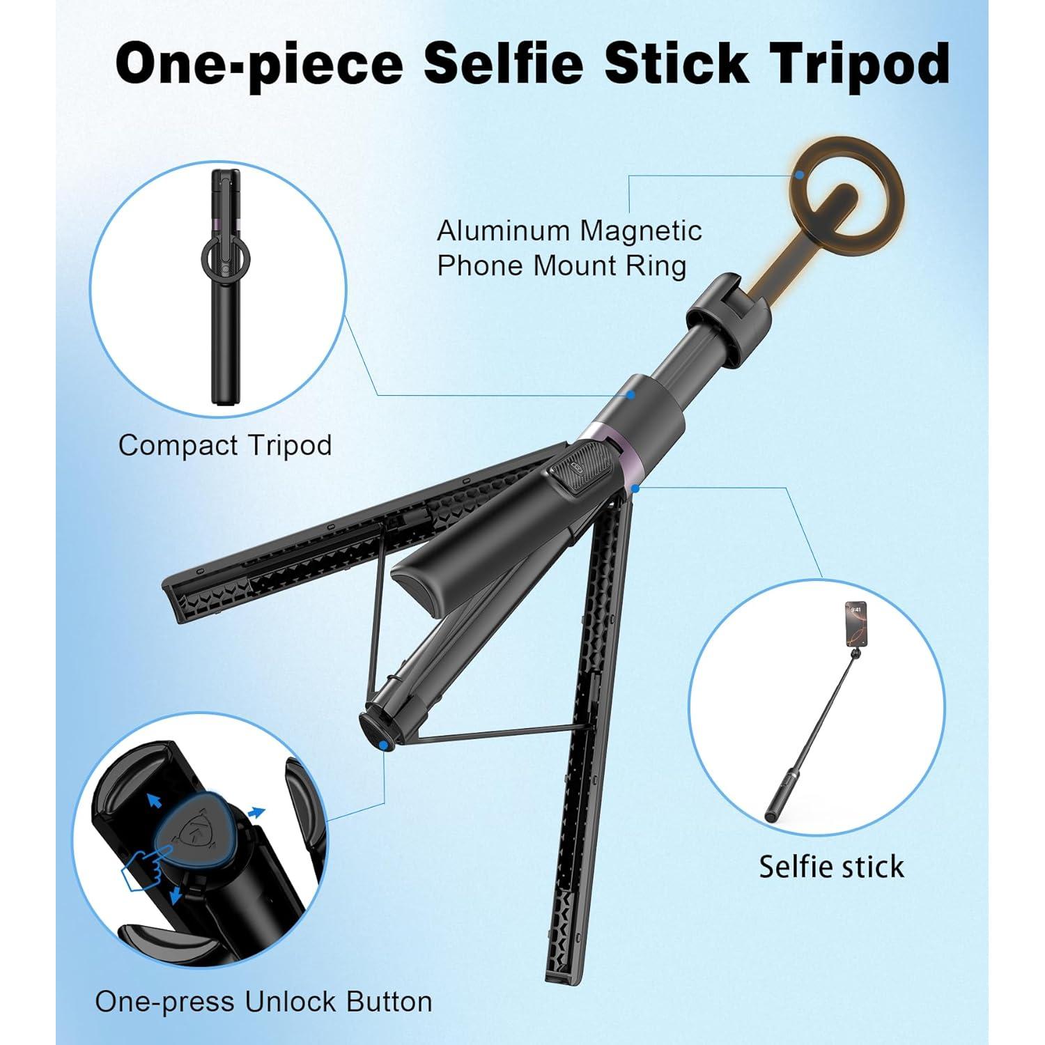 Trípode Magnético para iPhone Umaakyat CX609 68cm Plegable