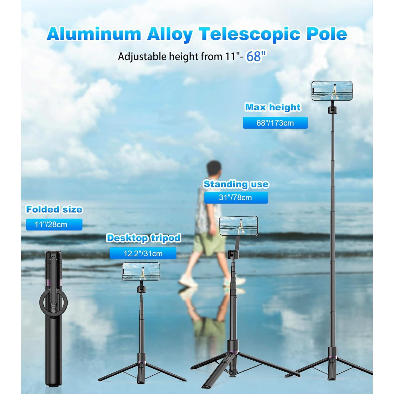 Trípode Magnético para iPhone Umaakyat CX609 68cm Plegable