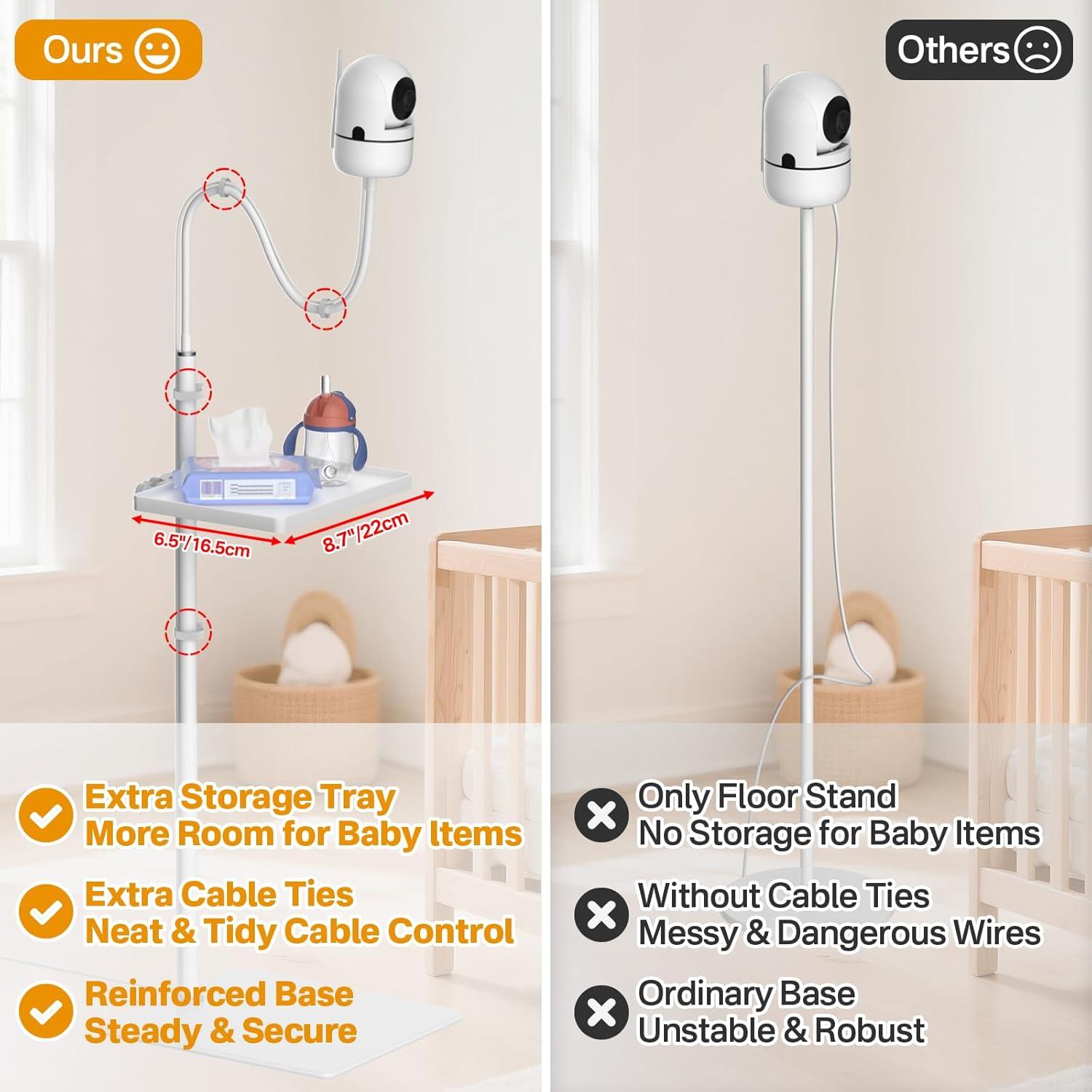 Soporte de Piso Ajustable para Monitor de Bebé Yususipa HB6550