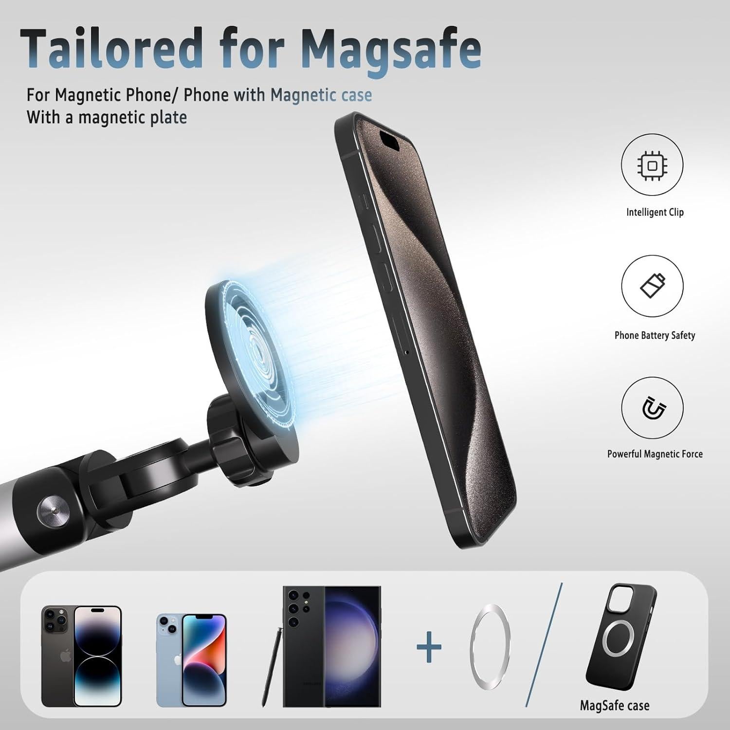 Soporte de Piso Magnético Arsoer AB-13L2P para Teléfonos