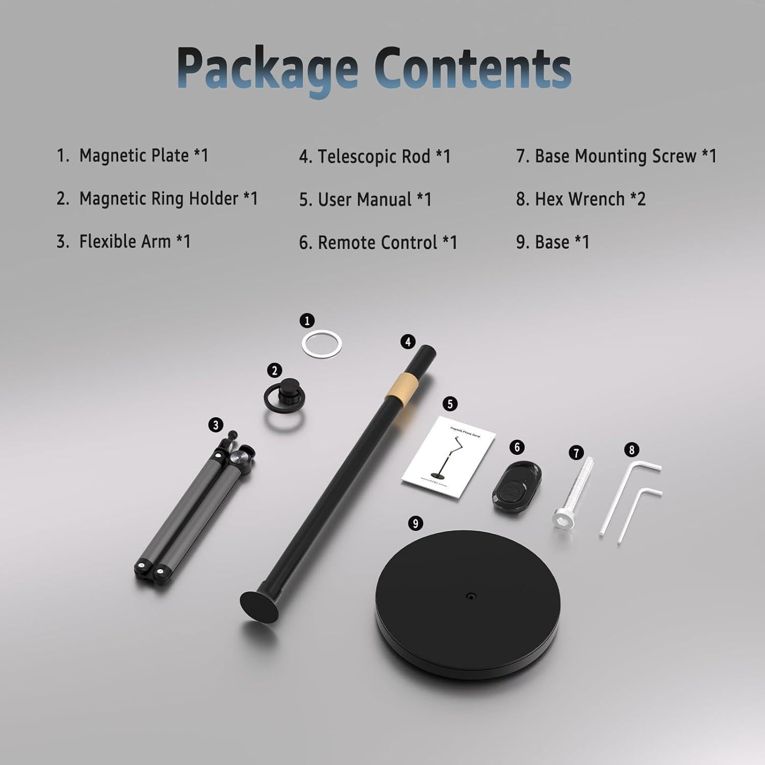 Soporte de Piso Magnético Arsoer AB-13L2P para Teléfonos