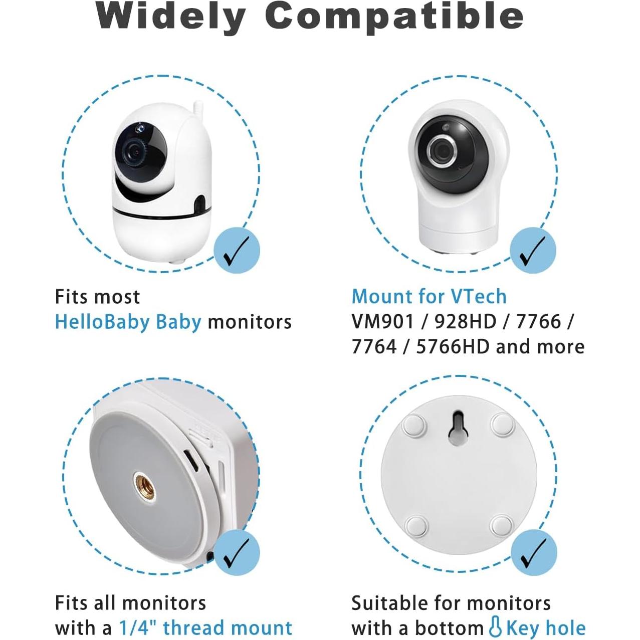 Soporte de Monitor para Bebé VIKOBESS 67" Ajustable Blanco