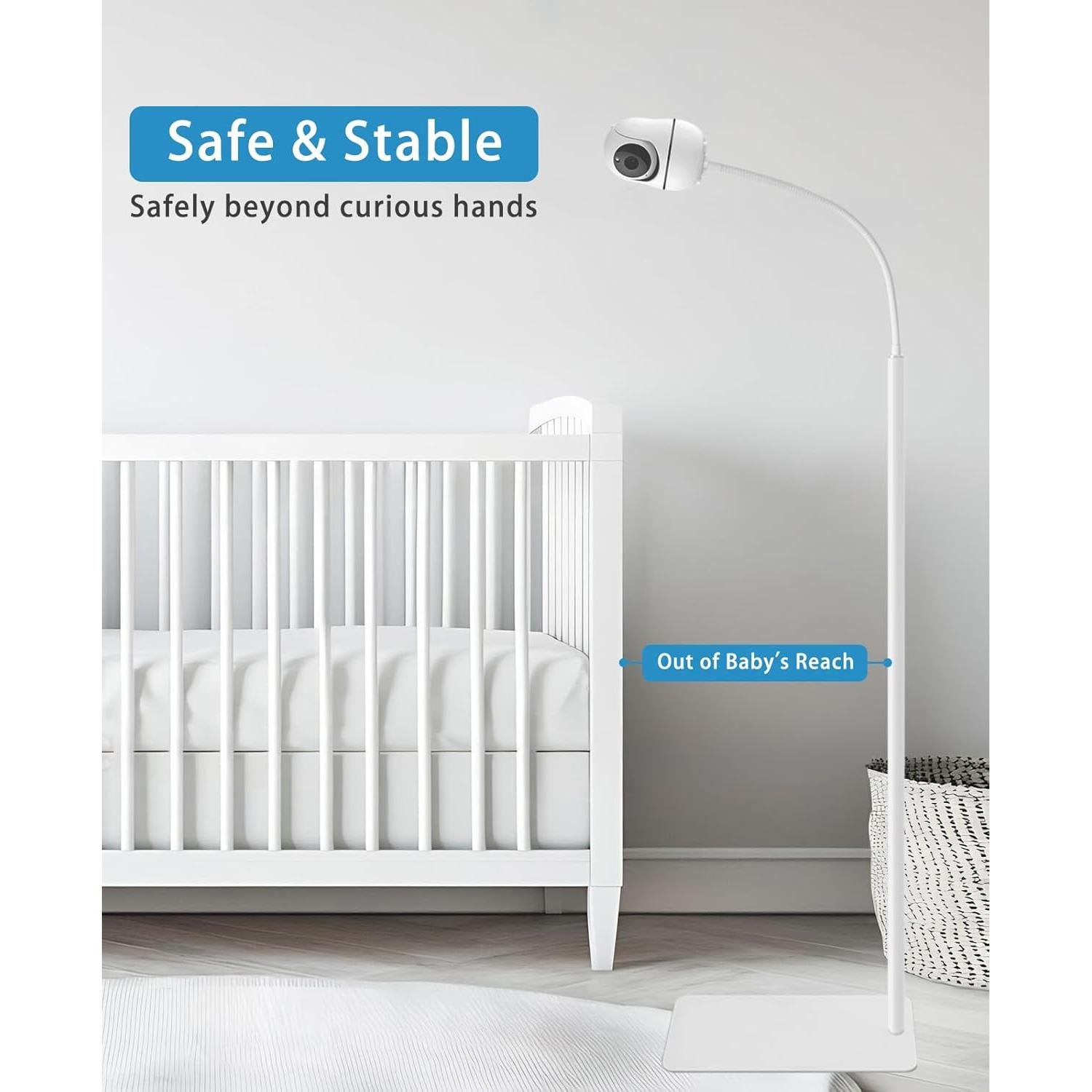 Soporte de Monitor para Bebé VIKOBESS 67" Ajustable Blanco