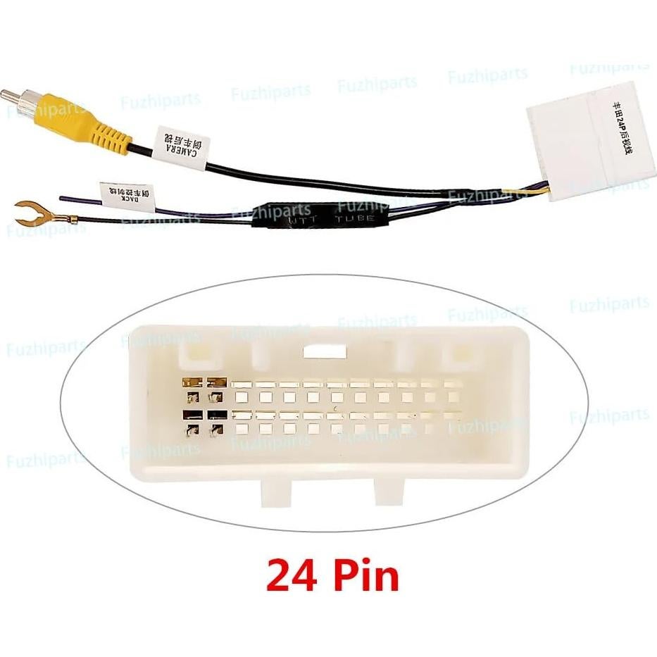Adaptador de cámara de reversa Wuqueker 24PIN para Toyota