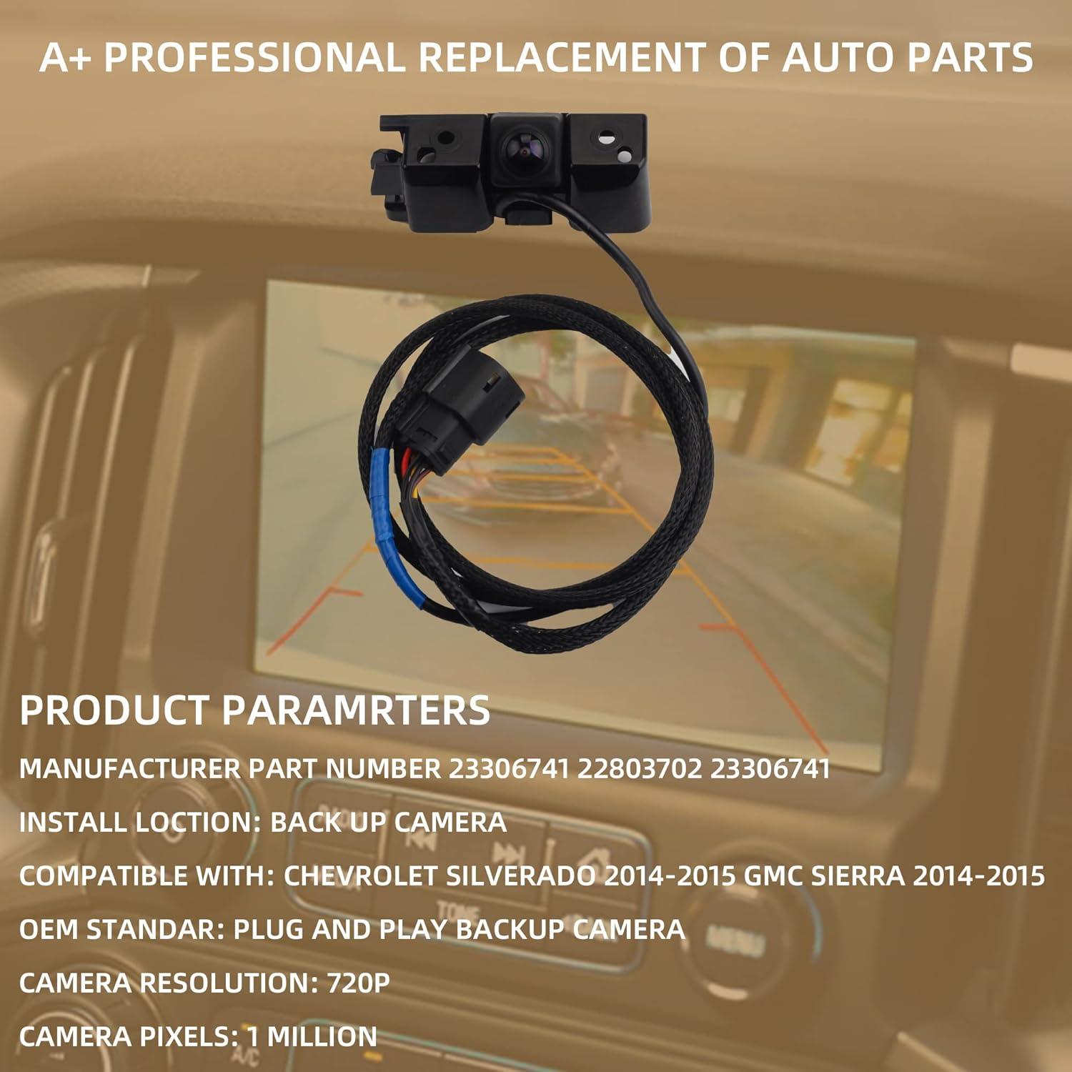 Cámara de Respaldo Dasbecan para Chevrolet y GMC 2014-2015