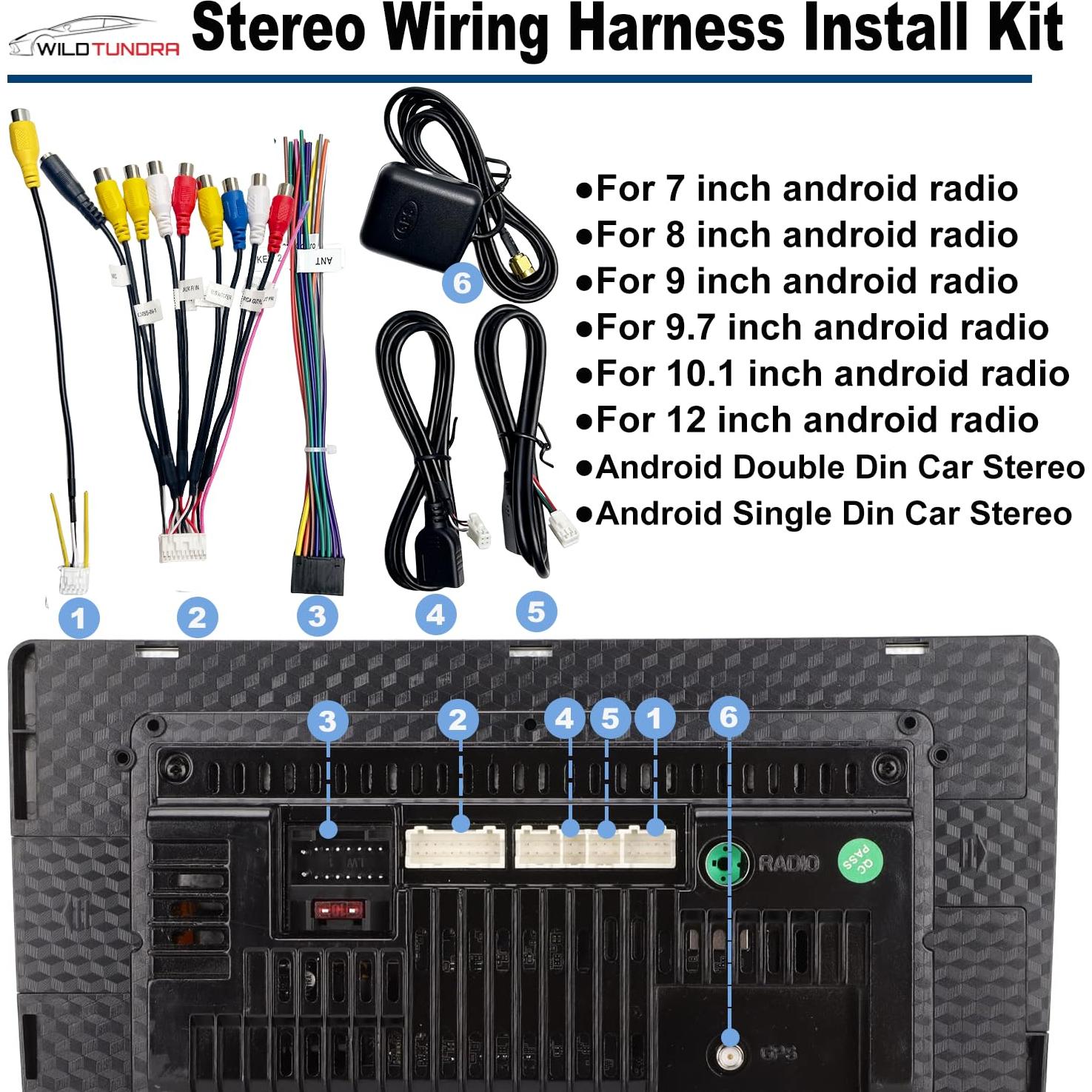 Kit de Arnés de Cableado ISO 16Pin para Estéreo Android