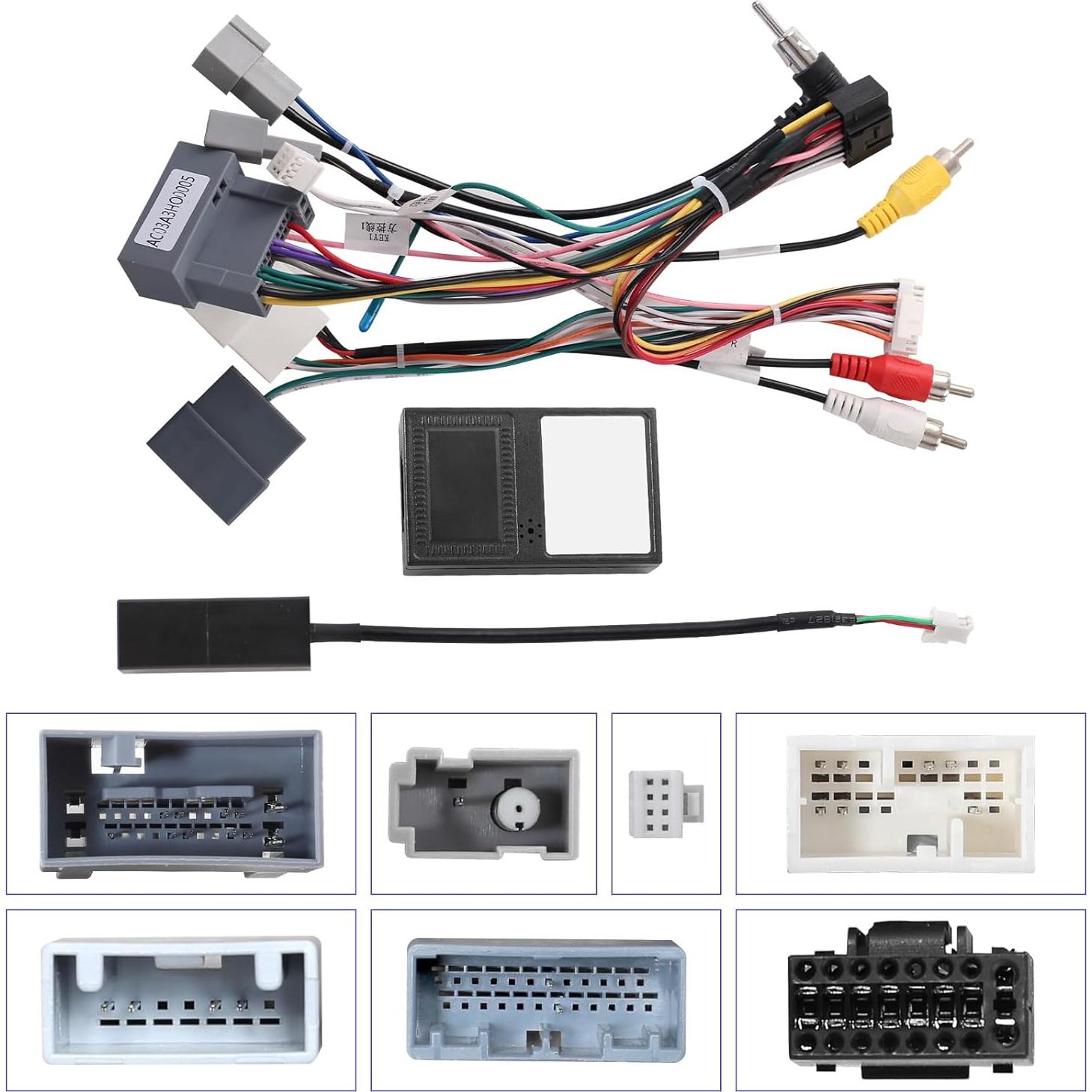 Conector de Arnés de Cableado Estéreo FeirTon 16PIN para Honda