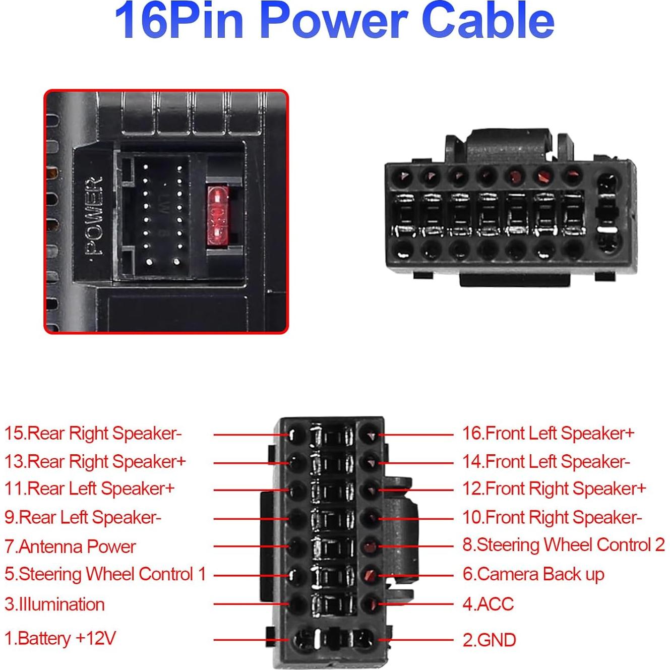 Conector de Arnés de Cableado Estéreo FeirTon 16PIN para Honda
