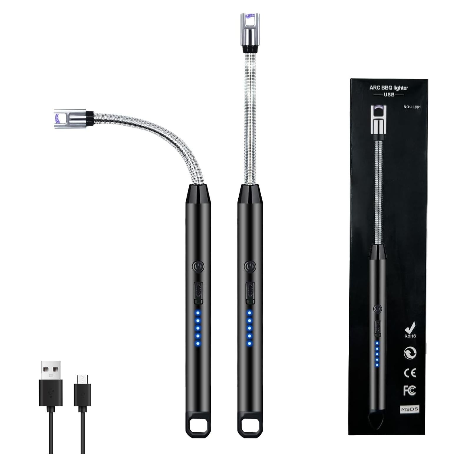 Encendedor Eléctrico SOYOK 2 PCS Recargable USB a Prueba de Viento