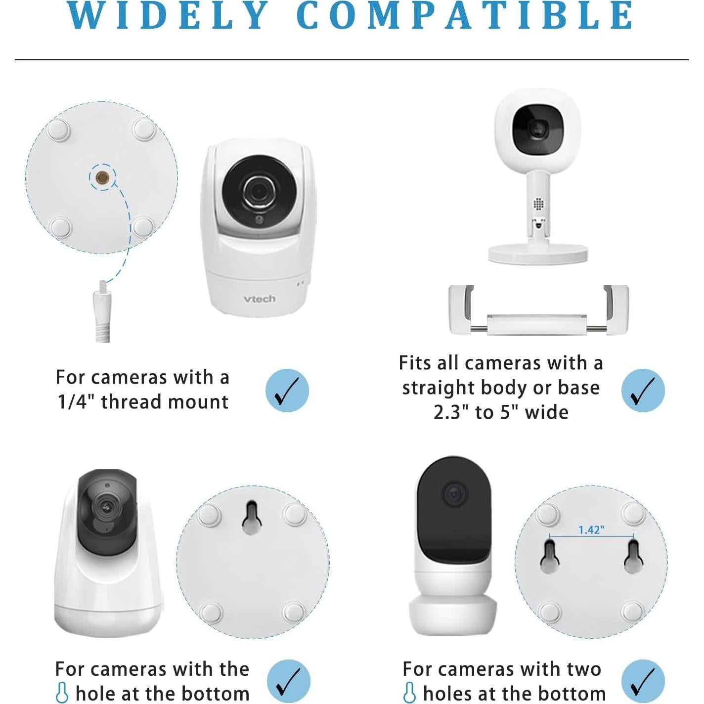 Soporte de Monitor para Bebé VIKOBESS 67" Ajustable Blanco