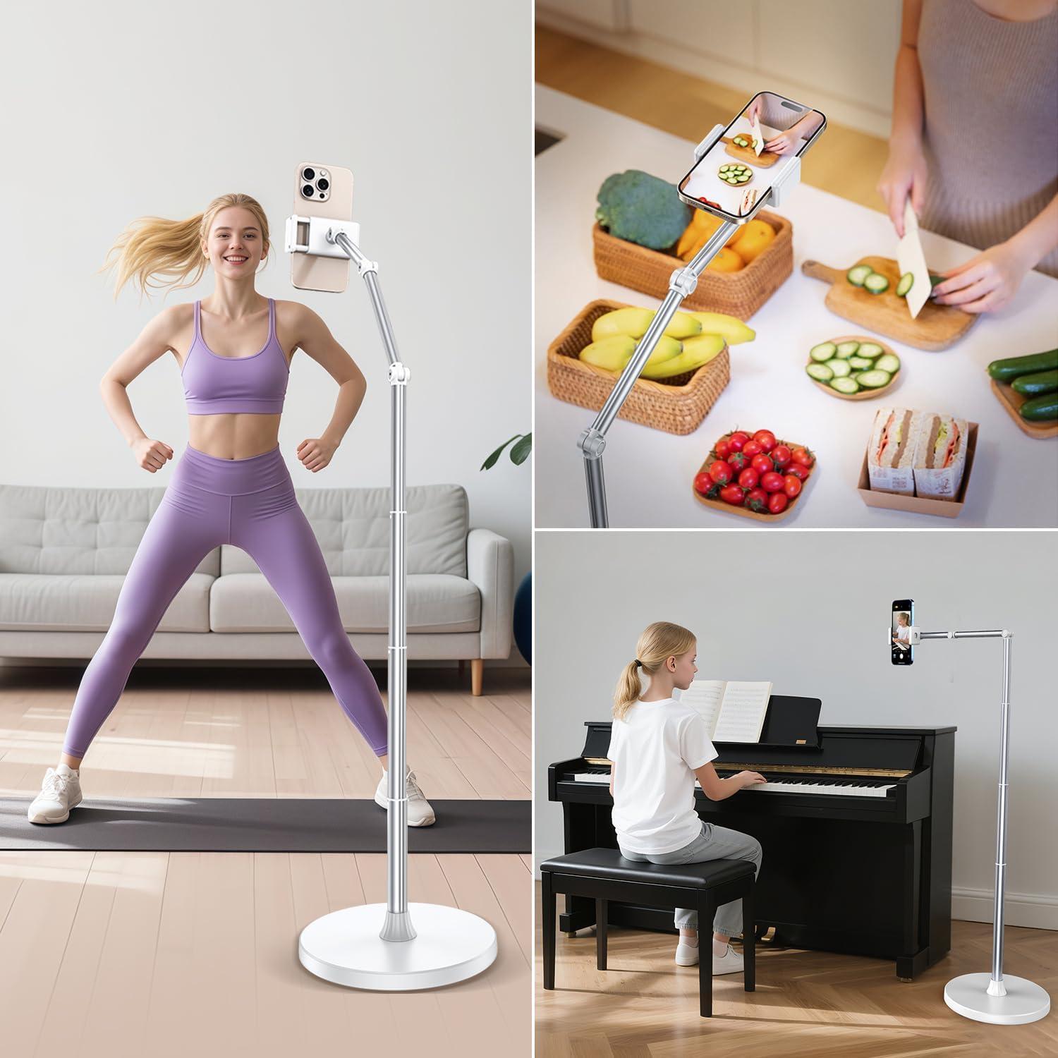 Soporte de Teléfono de Piso Stjiatu Ajustable 62.9 cm