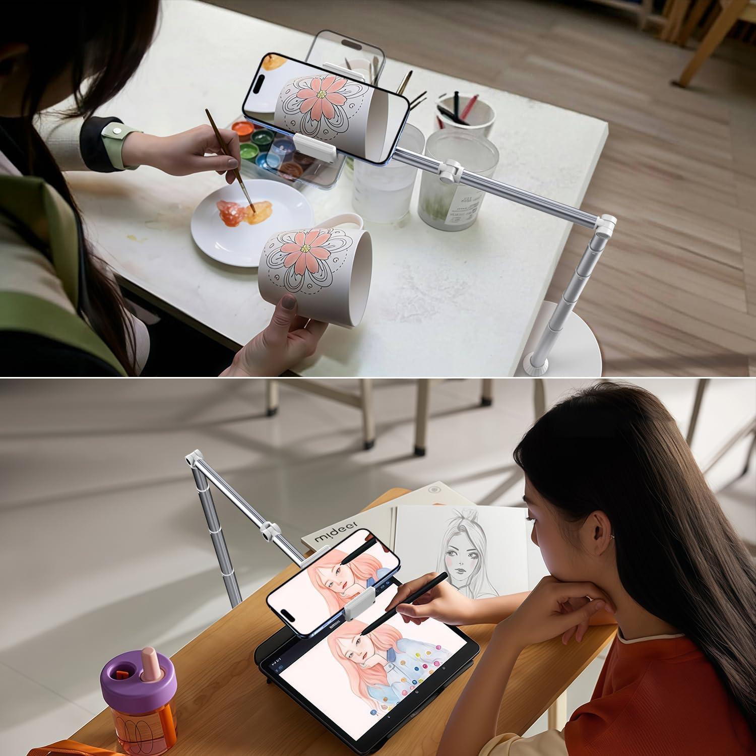 Soporte de Teléfono de Piso Stjiatu Ajustable 62.9 cm