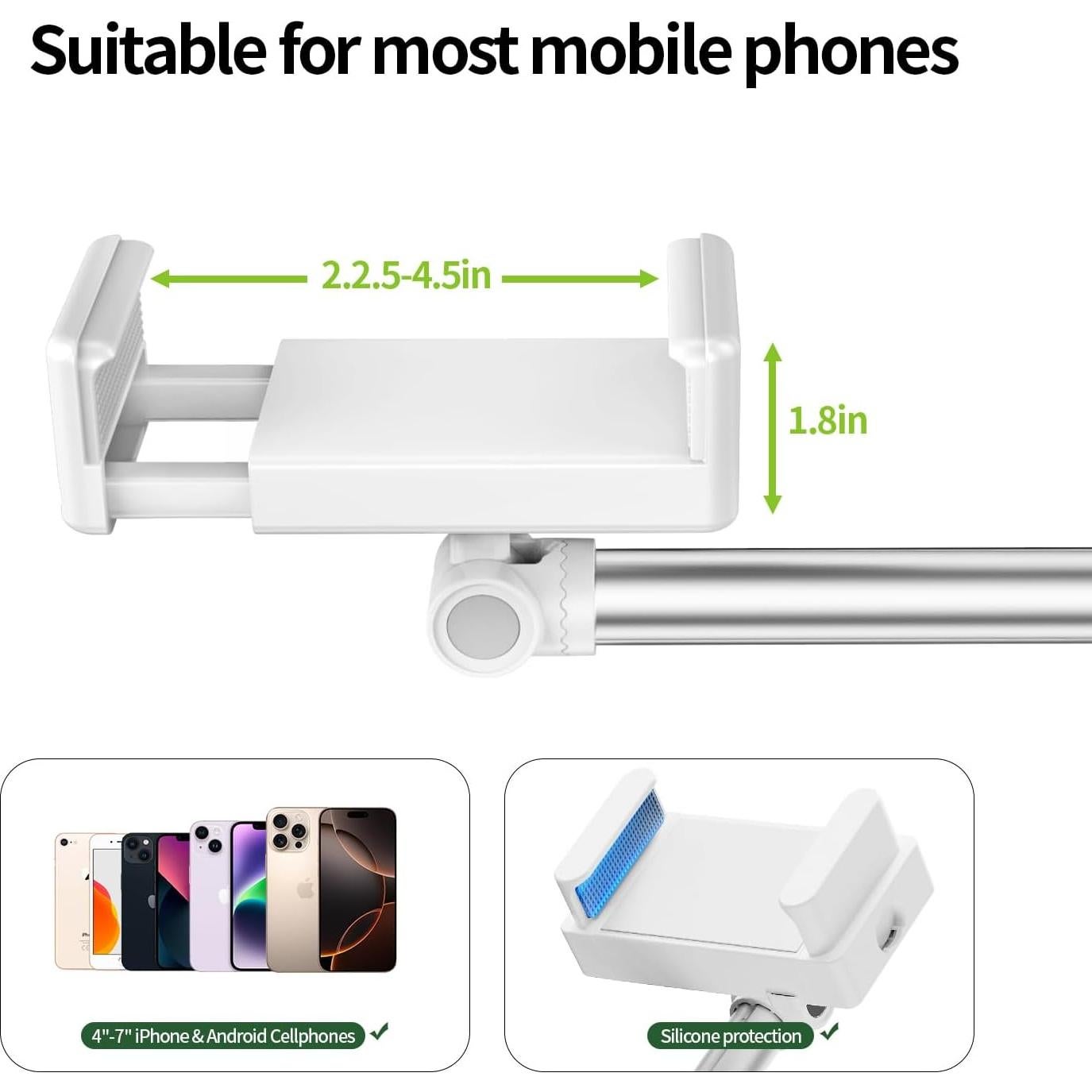 Soporte de Teléfono de Piso Stjiatu Ajustable 62.9 cm