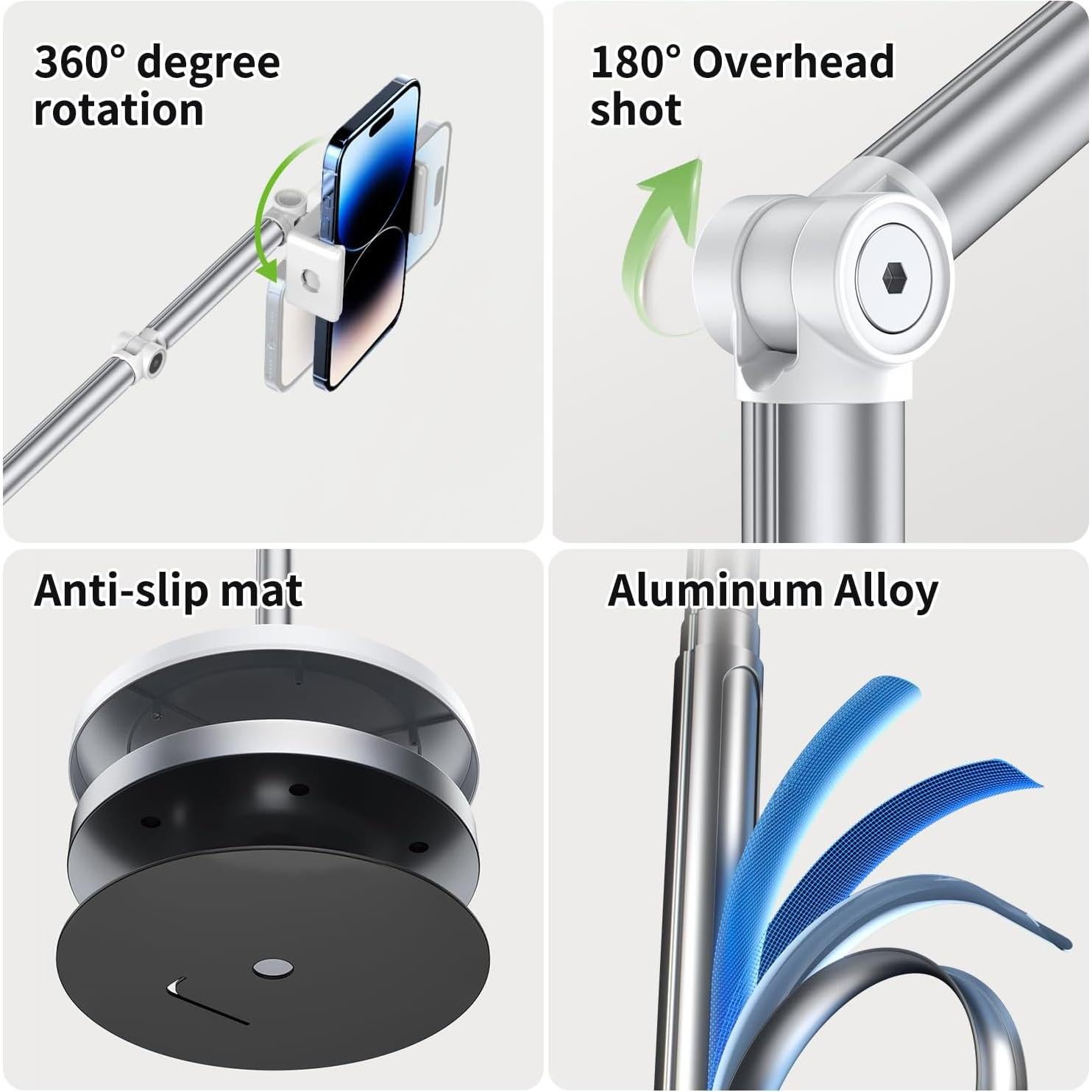 Soporte de Teléfono de Piso Stjiatu Ajustable 62.9 cm