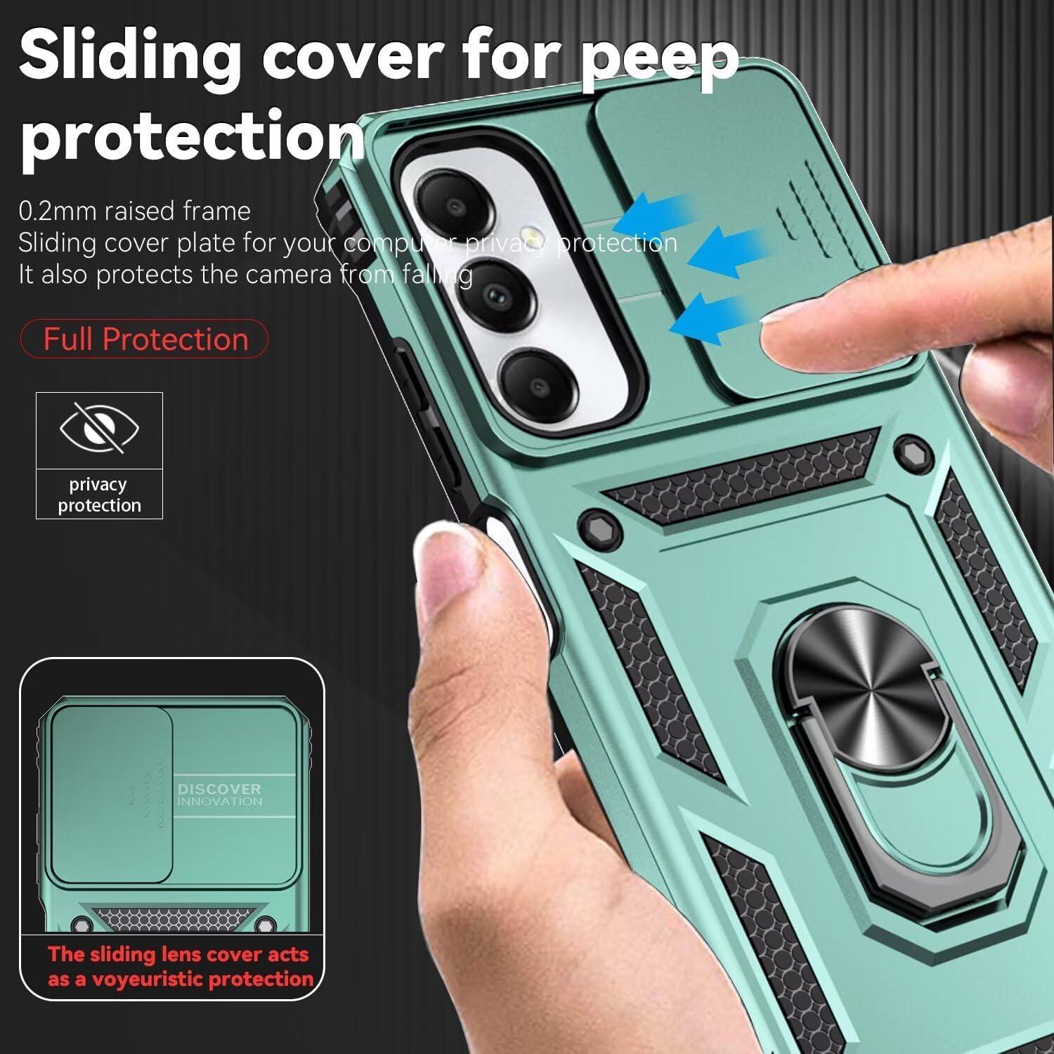 Funda protectora Samsung Galaxy A05S con soporte y vidrio templado