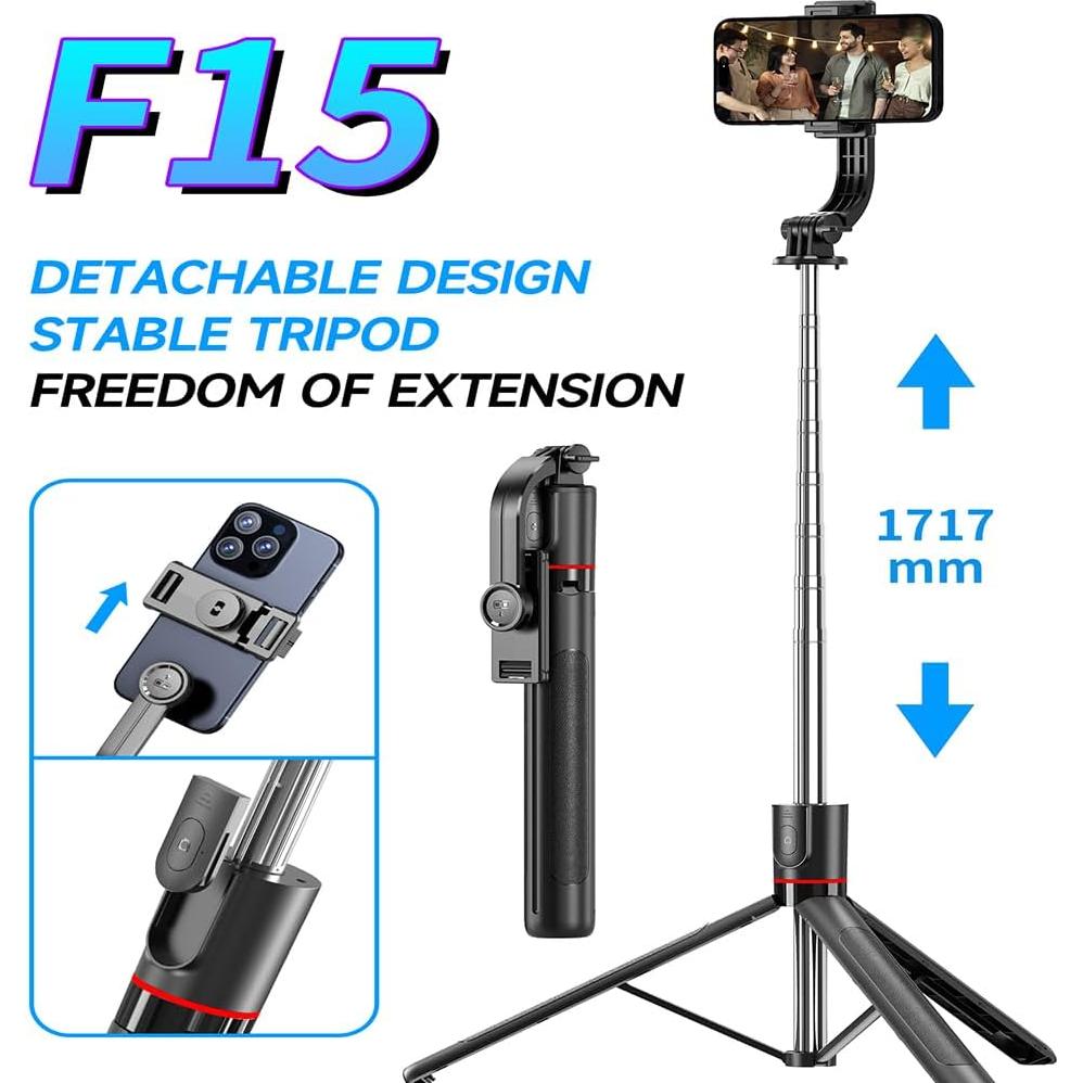 Trípode para Teléfono JIUHCORY 171 cm con Control Remoto