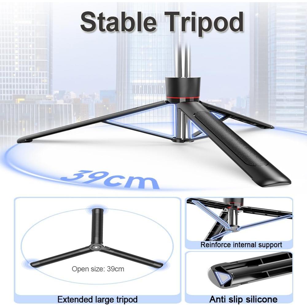 Trípode para Teléfono JIUHCORY 171 cm con Control Remoto