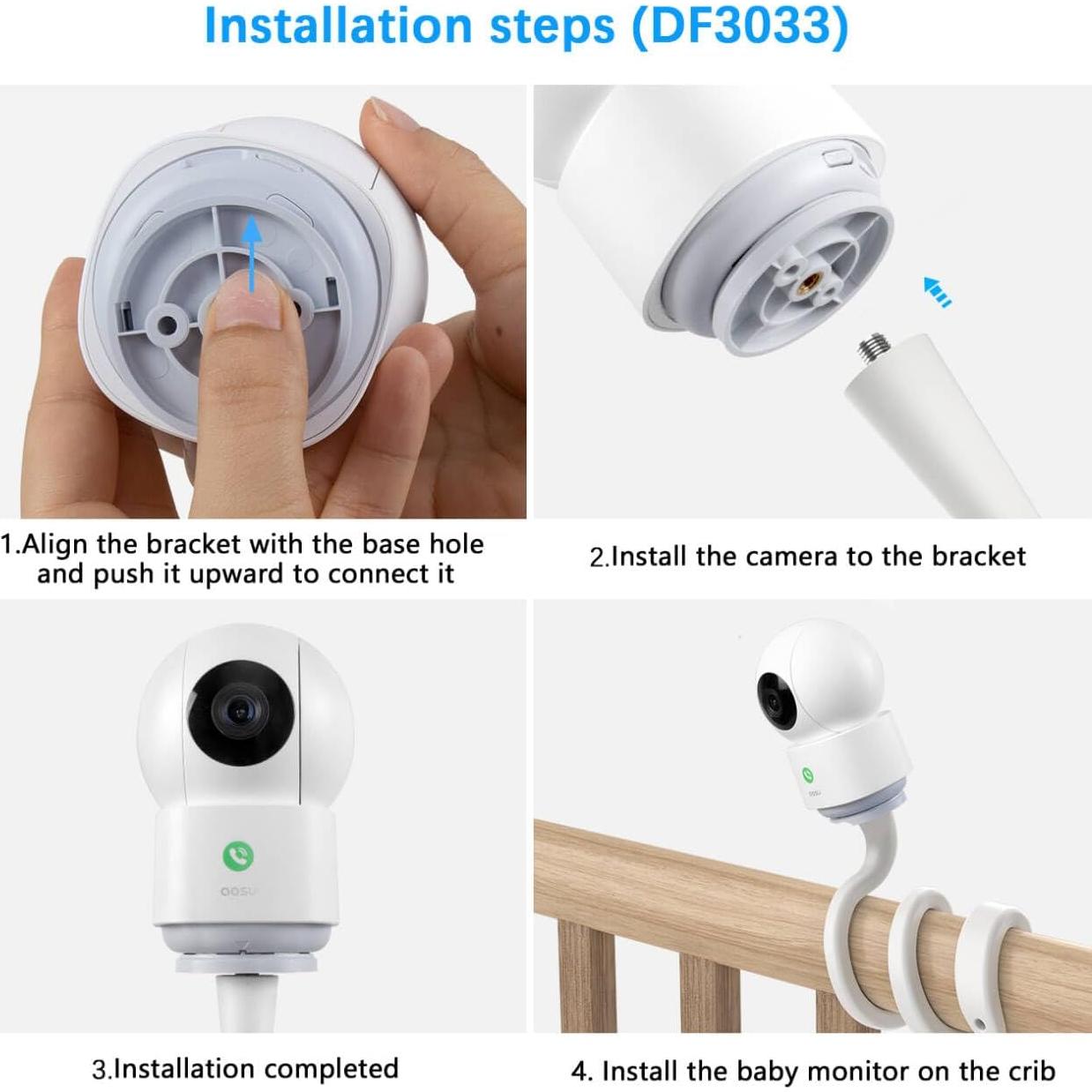 Soporte Flexible de Giro VOMENC para AOSU IndoorCam P1 y Tapo