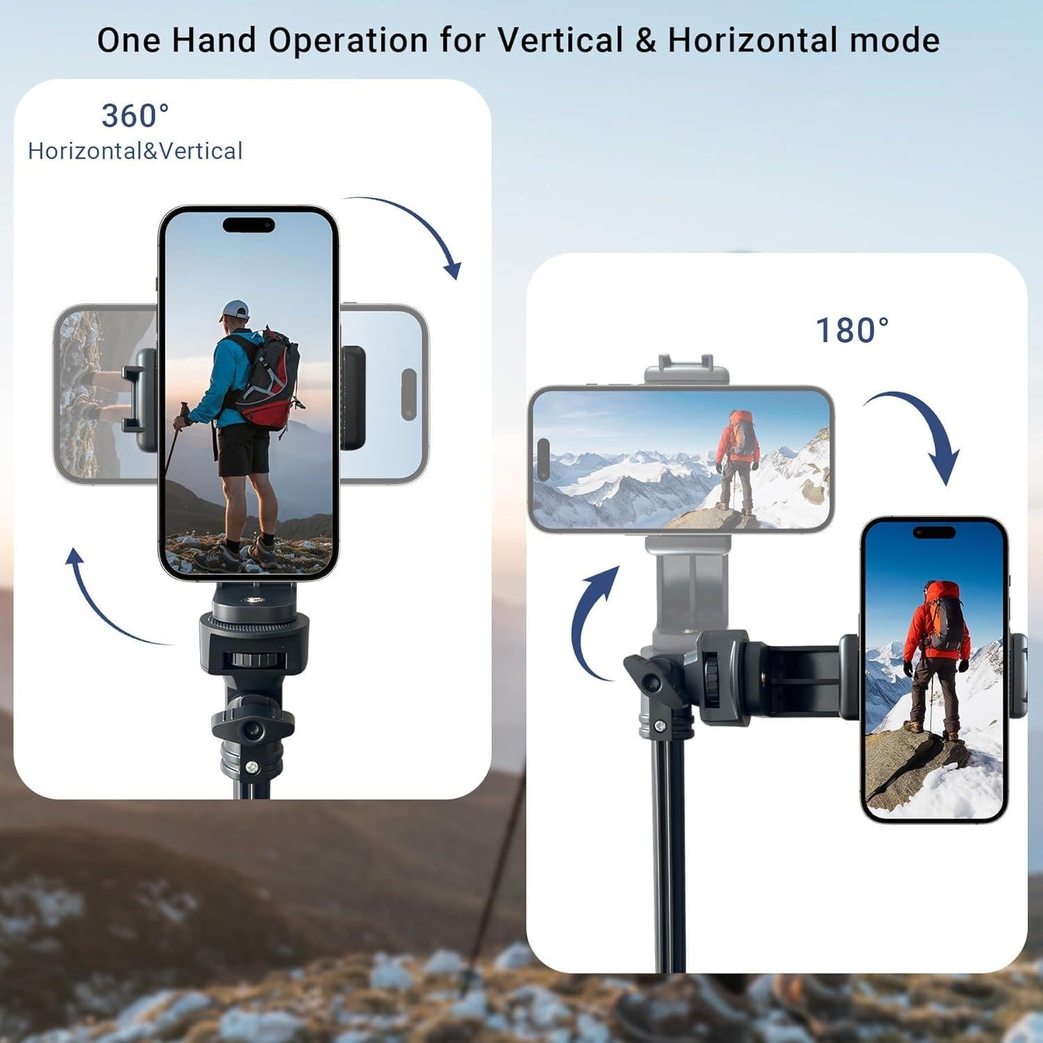 Soporte trípode para teléfono LenTok con zoom remoto 162cm