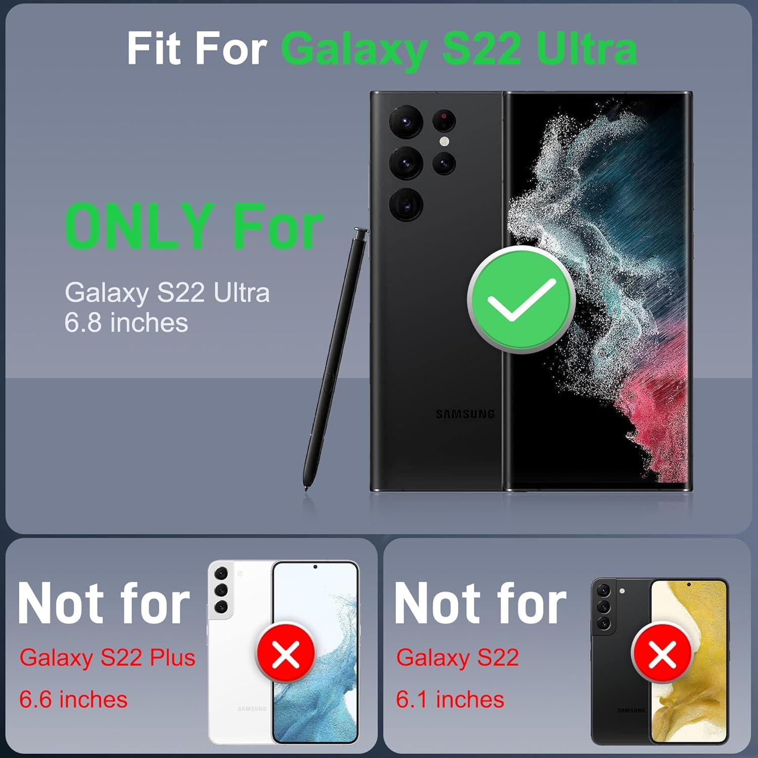 Funda Samsung Galaxy S22 Ultra 6.8" Verde Alpino + 2 Protectores HD