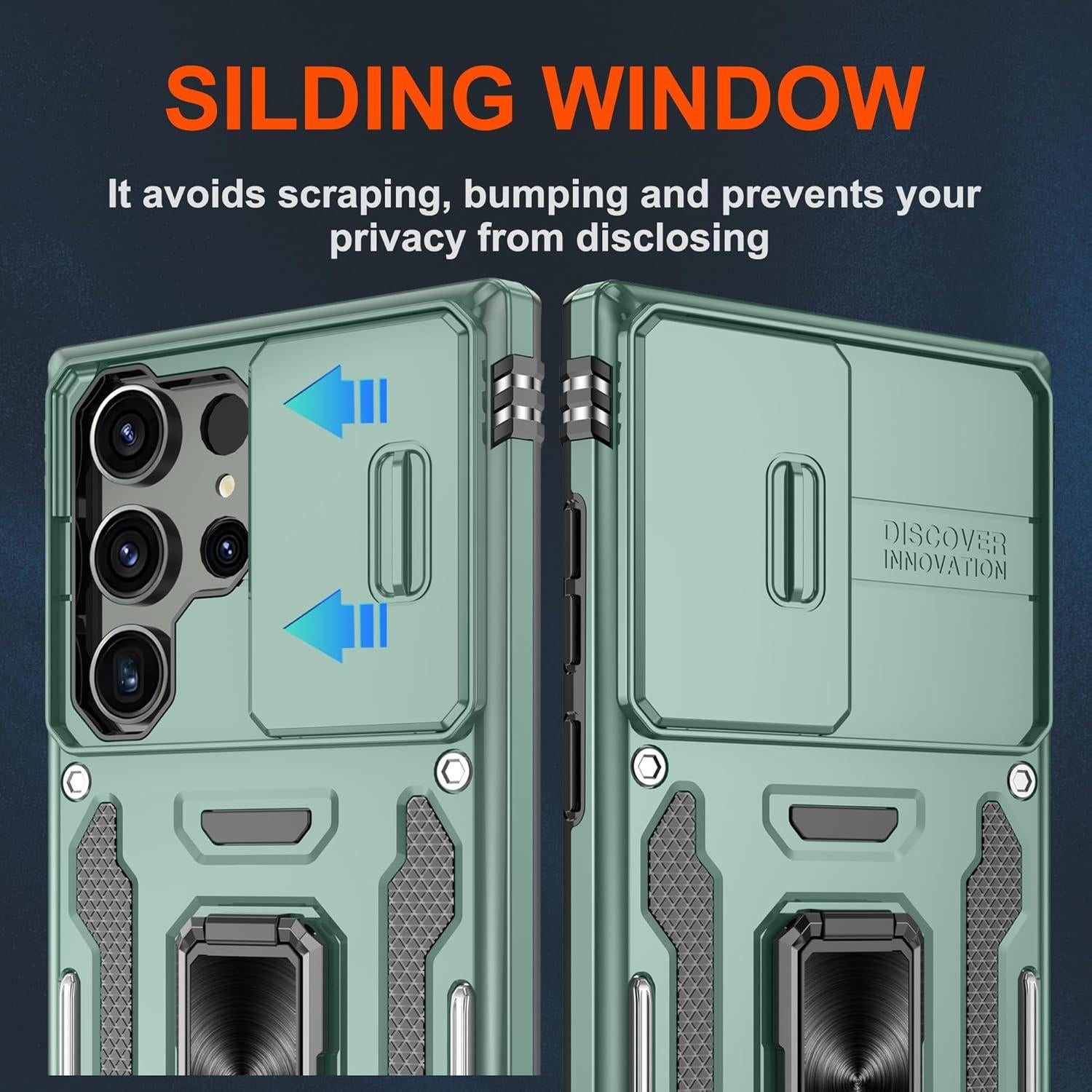 Funda Samsung Galaxy S22 Ultra 6.8" Verde Alpino + 2 Protectores HD