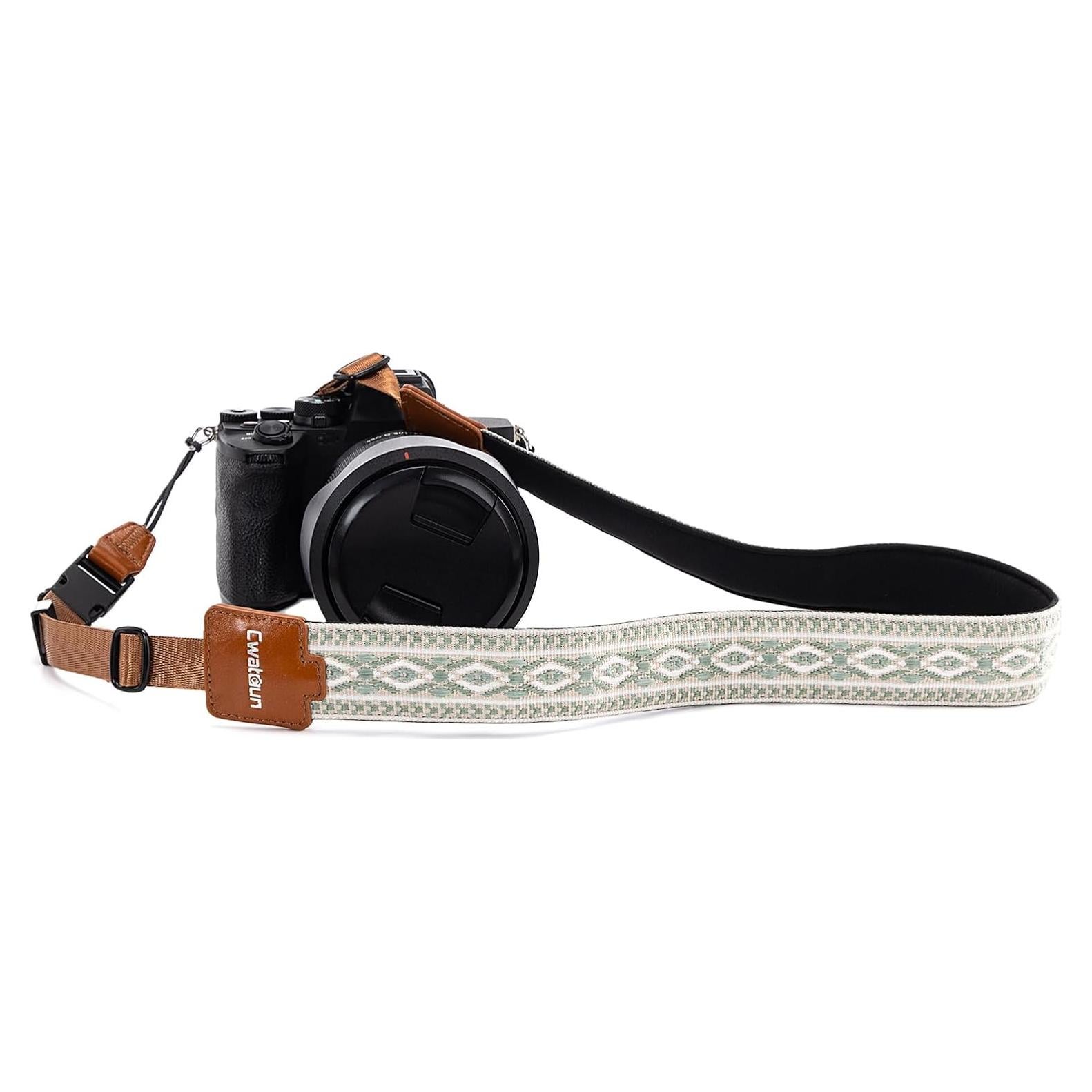 Correa de Cámara Cwatcun Floral Bohemia Ajustable 120-140 cm