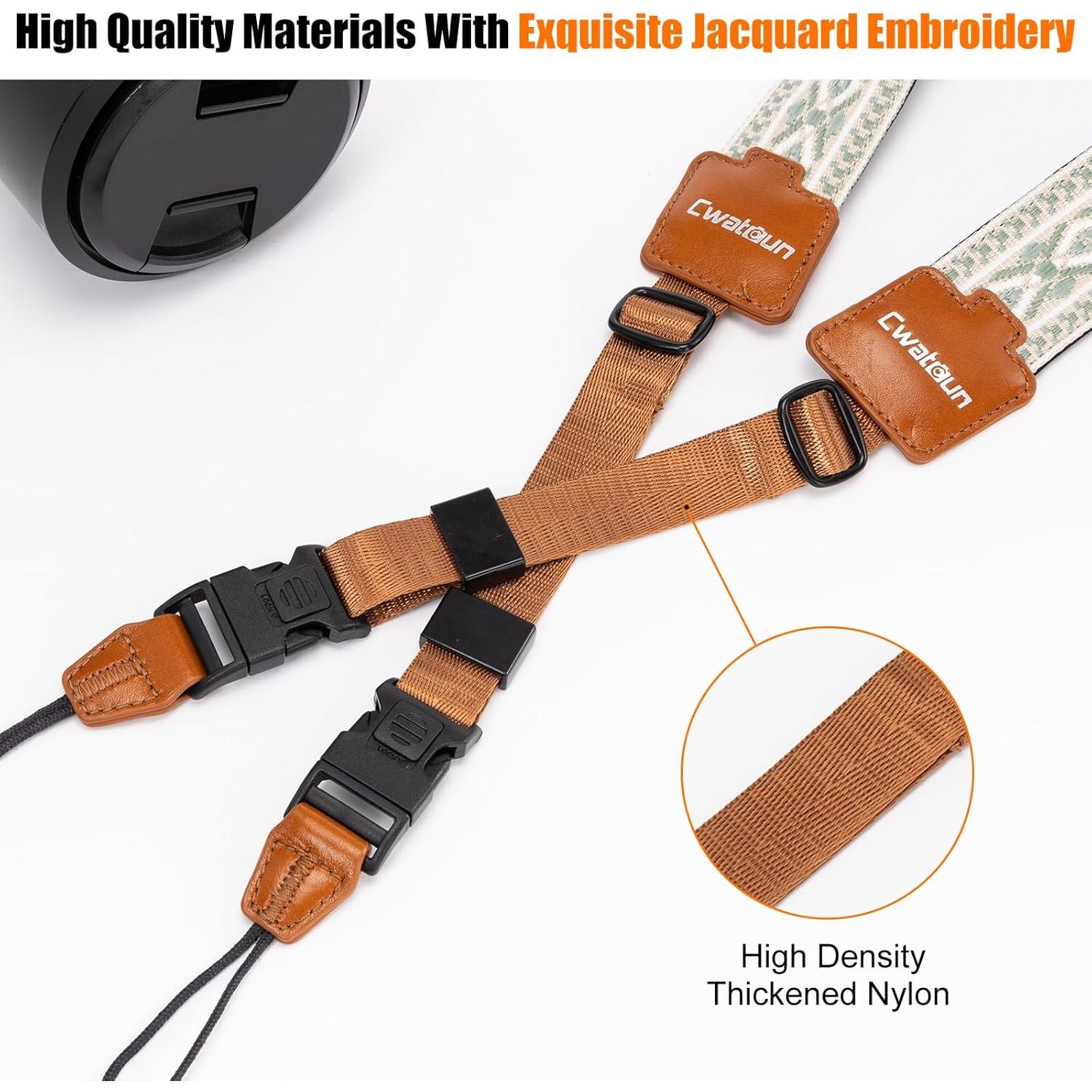 Correa de Cámara Cwatcun Floral Bohemia Ajustable 120-140 cm