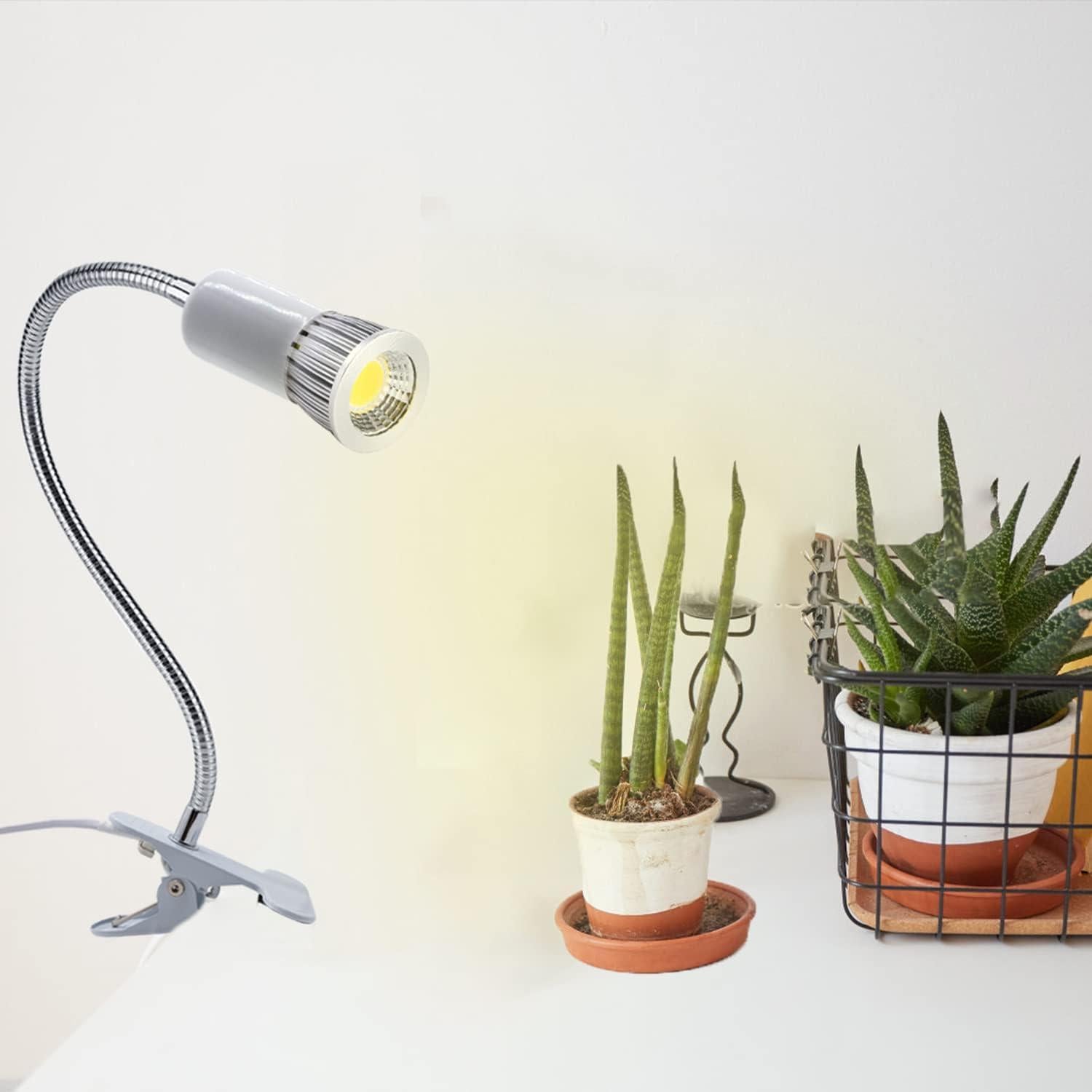 Portalámparas de Clip FEYAIM 2PCS Flexibles Luz Nocturna