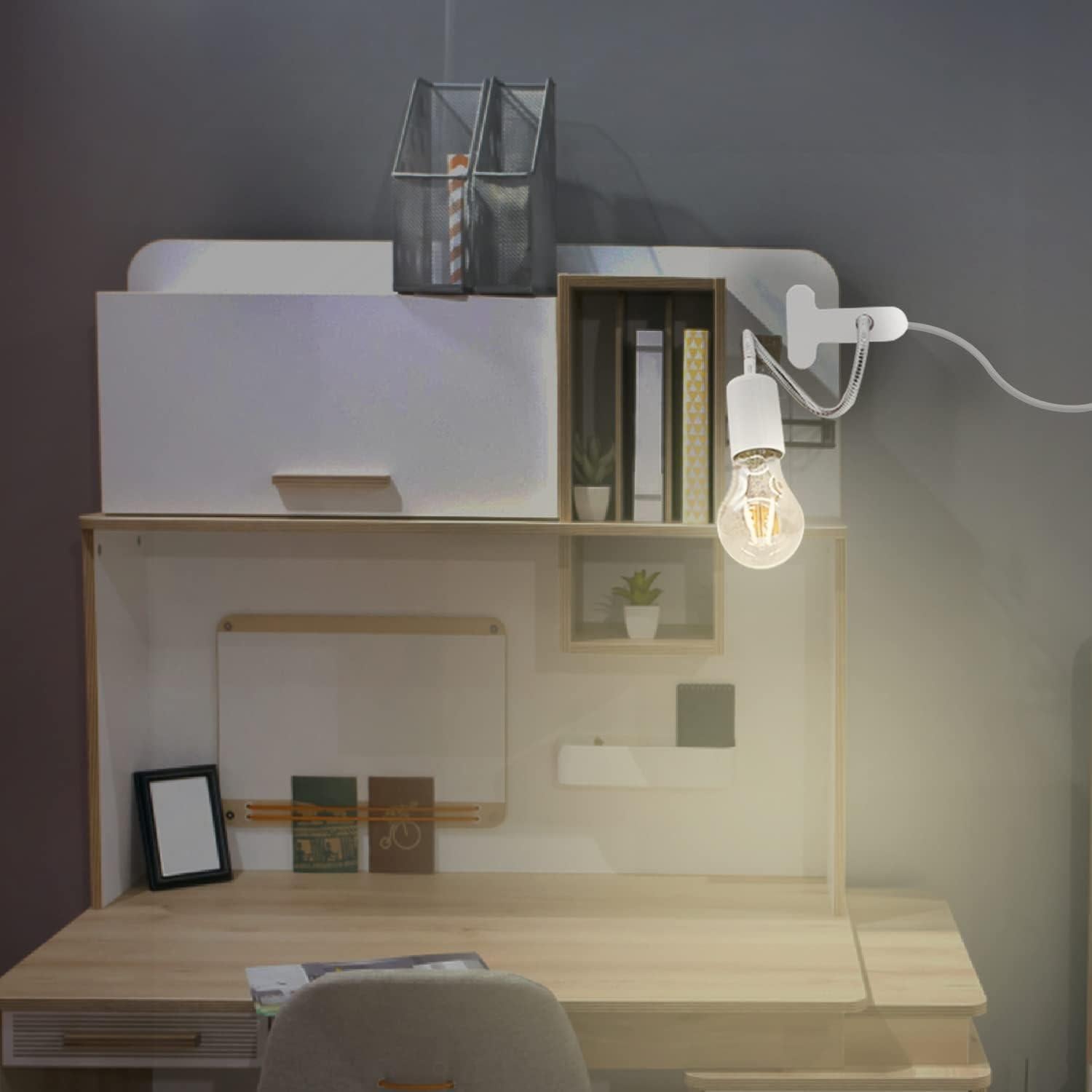 Portalámparas de Clip FEYAIM 2PCS Flexibles Luz Nocturna