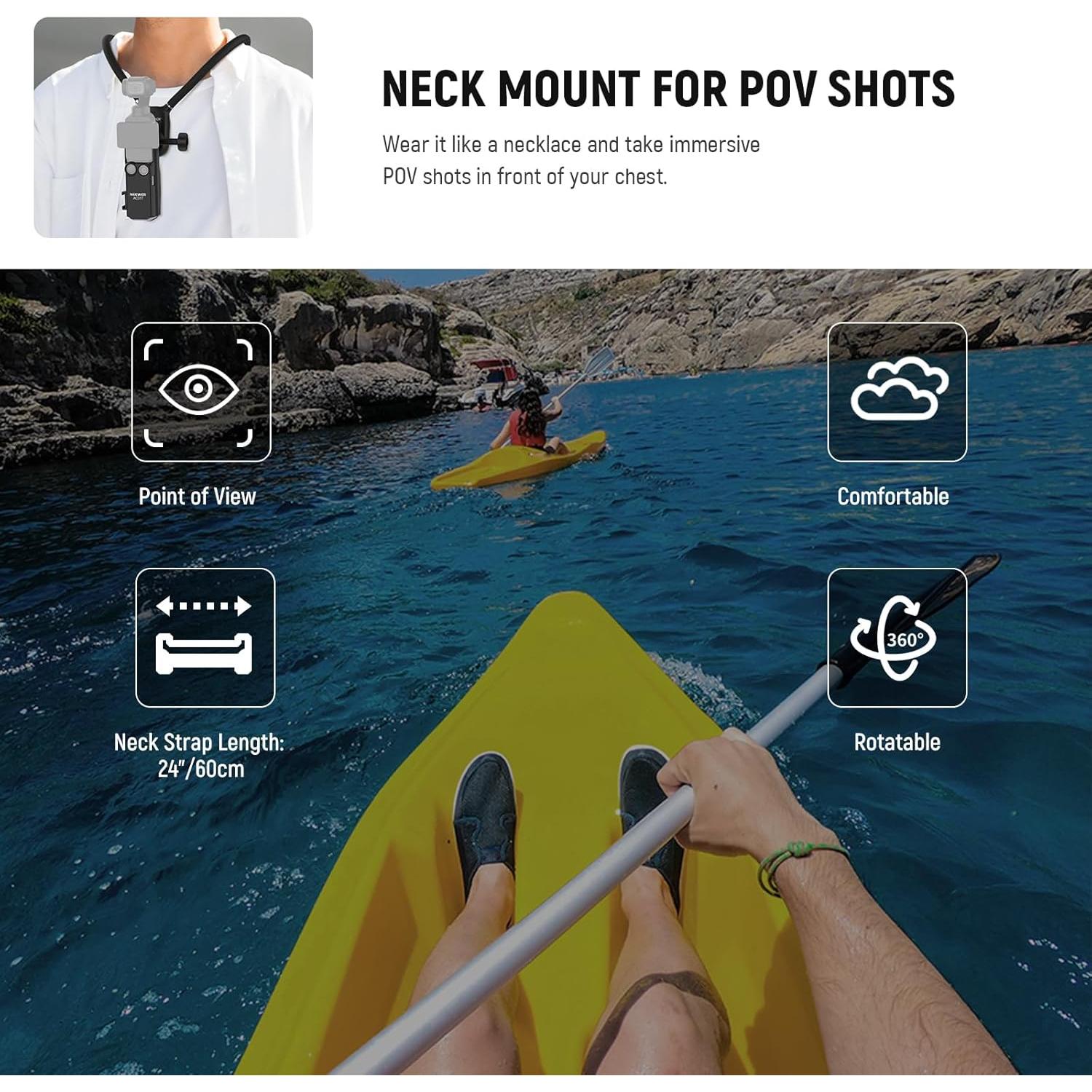 Soporte Magnético para Cuello NEEWER GP39 para Cámara de Acción