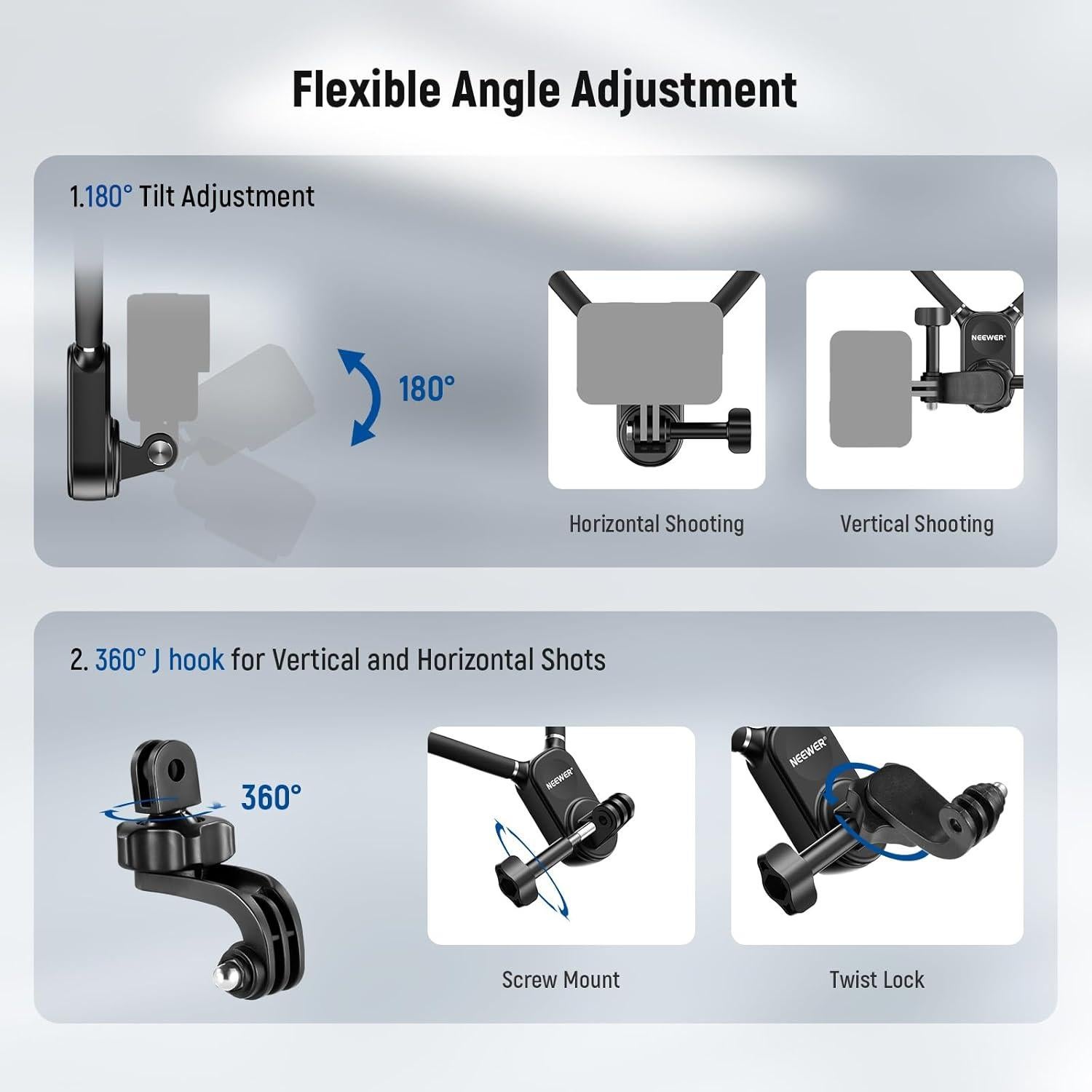 Soporte Magnético para Cuello NEEWER GP39 para Cámara de Acción