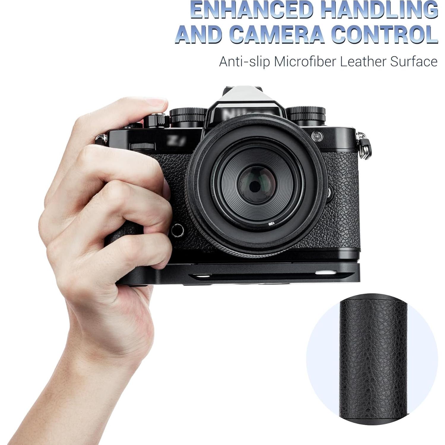 Mango de Metal JJC para Cámara Nikon Zf con Soporte AirTag