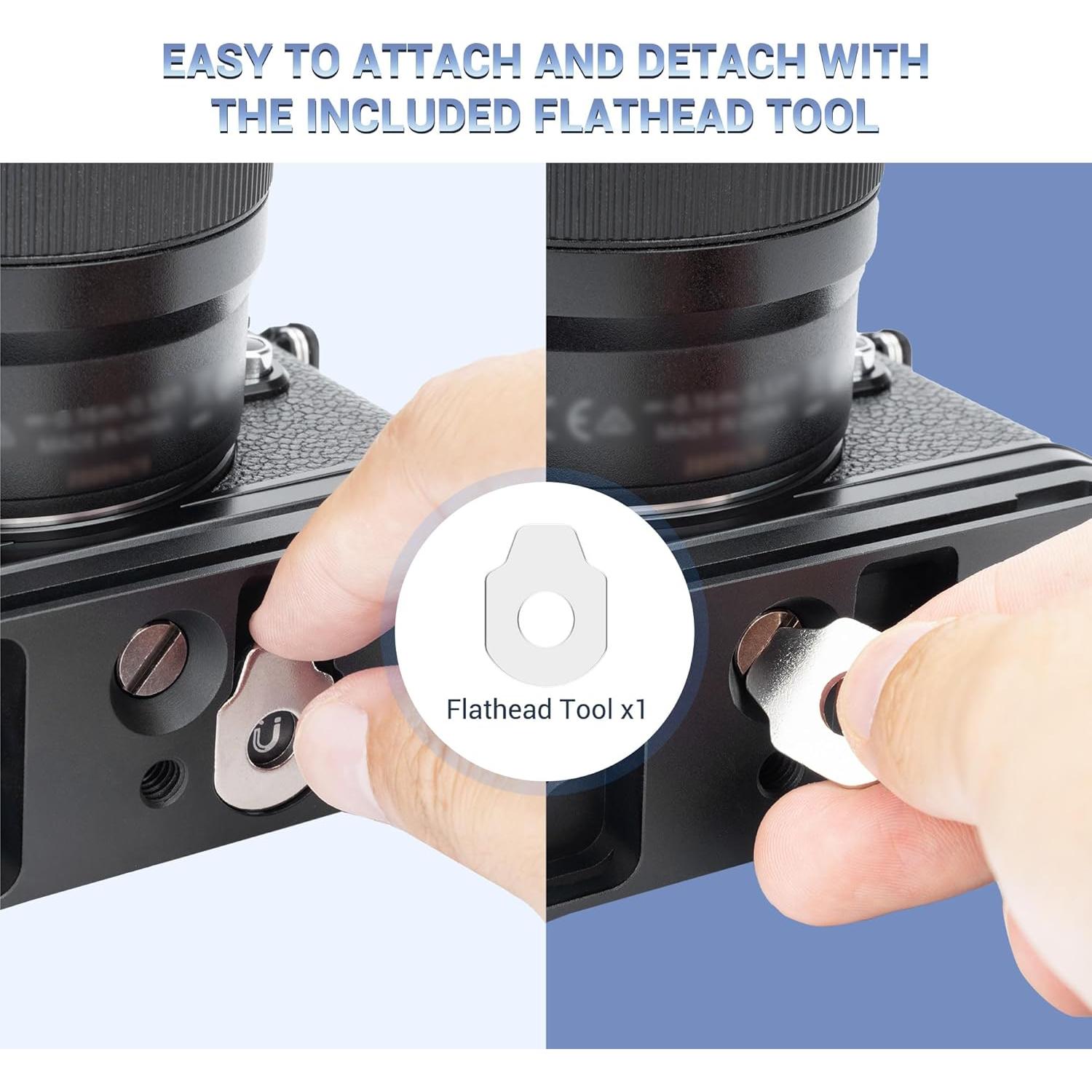 Mango de Metal JJC para Cámara Nikon Zf con Soporte AirTag