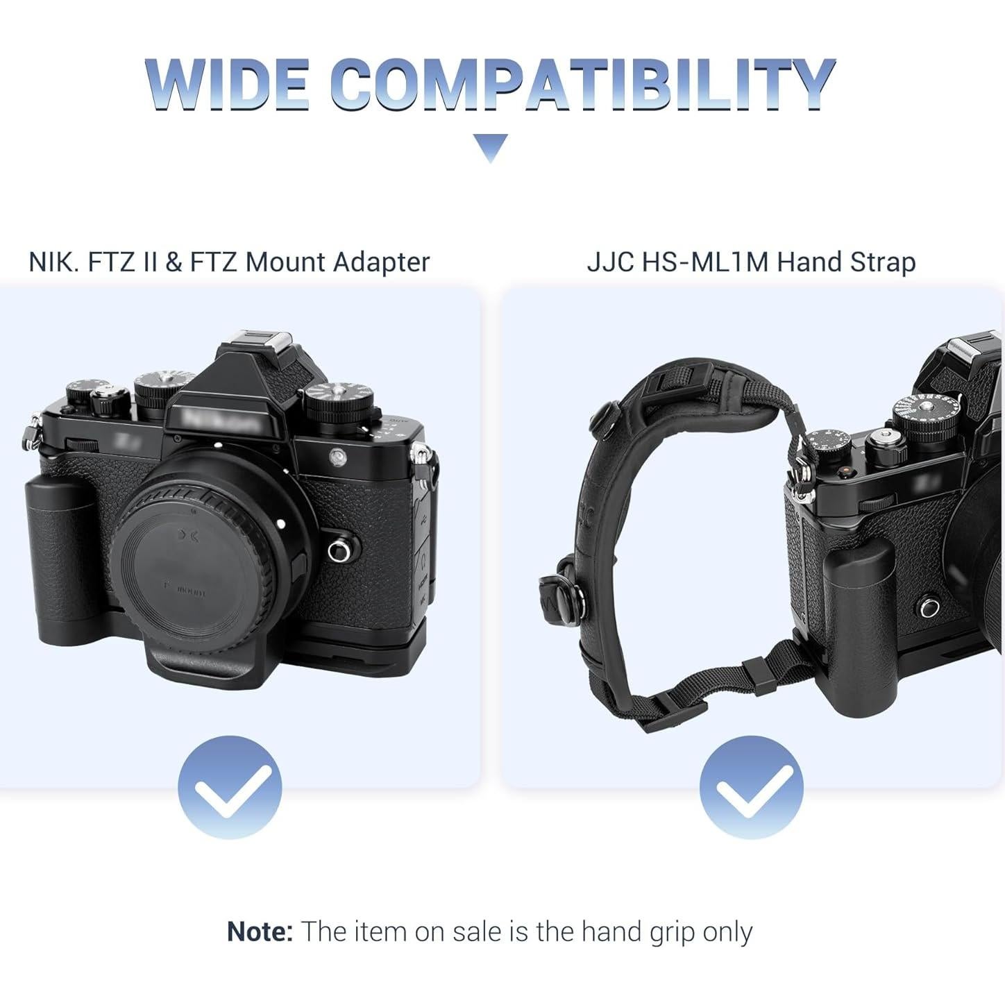 Mango de Metal JJC para Cámara Nikon Zf con Soporte AirTag