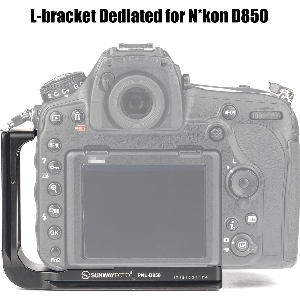 Soporte en L para Cámara D850 Genérico - Placa QR 120mm