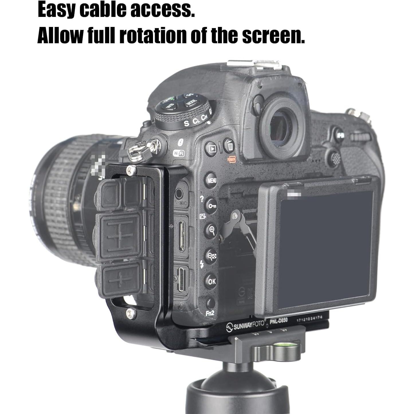 Soporte en L para Cámara D850 Genérico - Placa QR 120mm