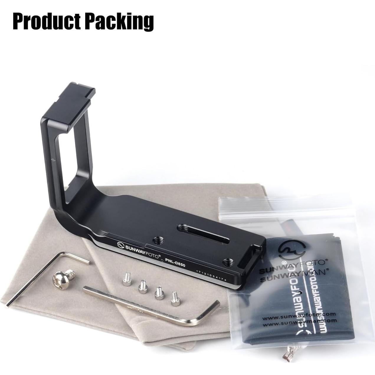 Soporte en L para Cámara D850 Genérico - Placa QR 120mm